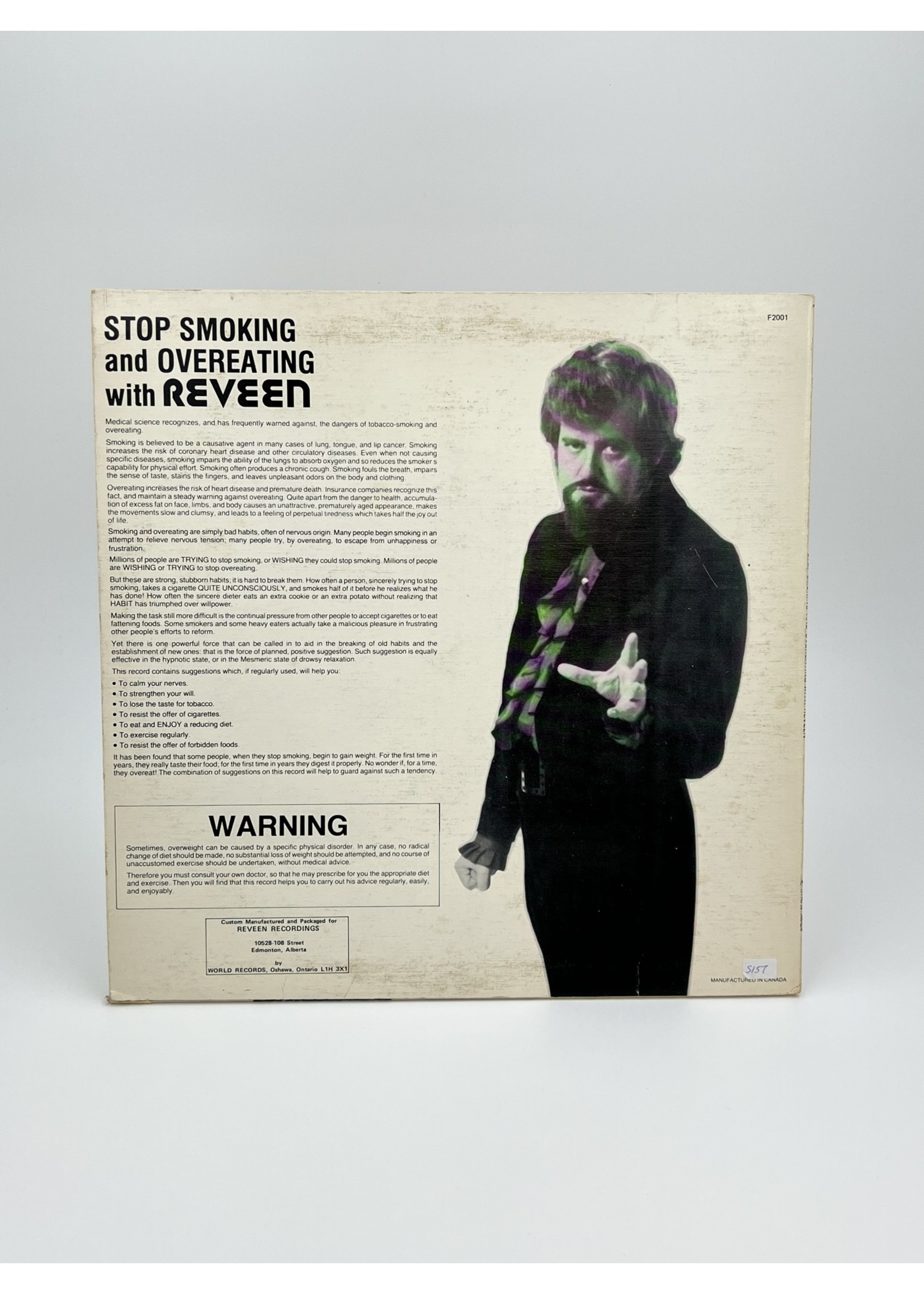 LP Stop Smoking And Overeating With Raveen LP Record