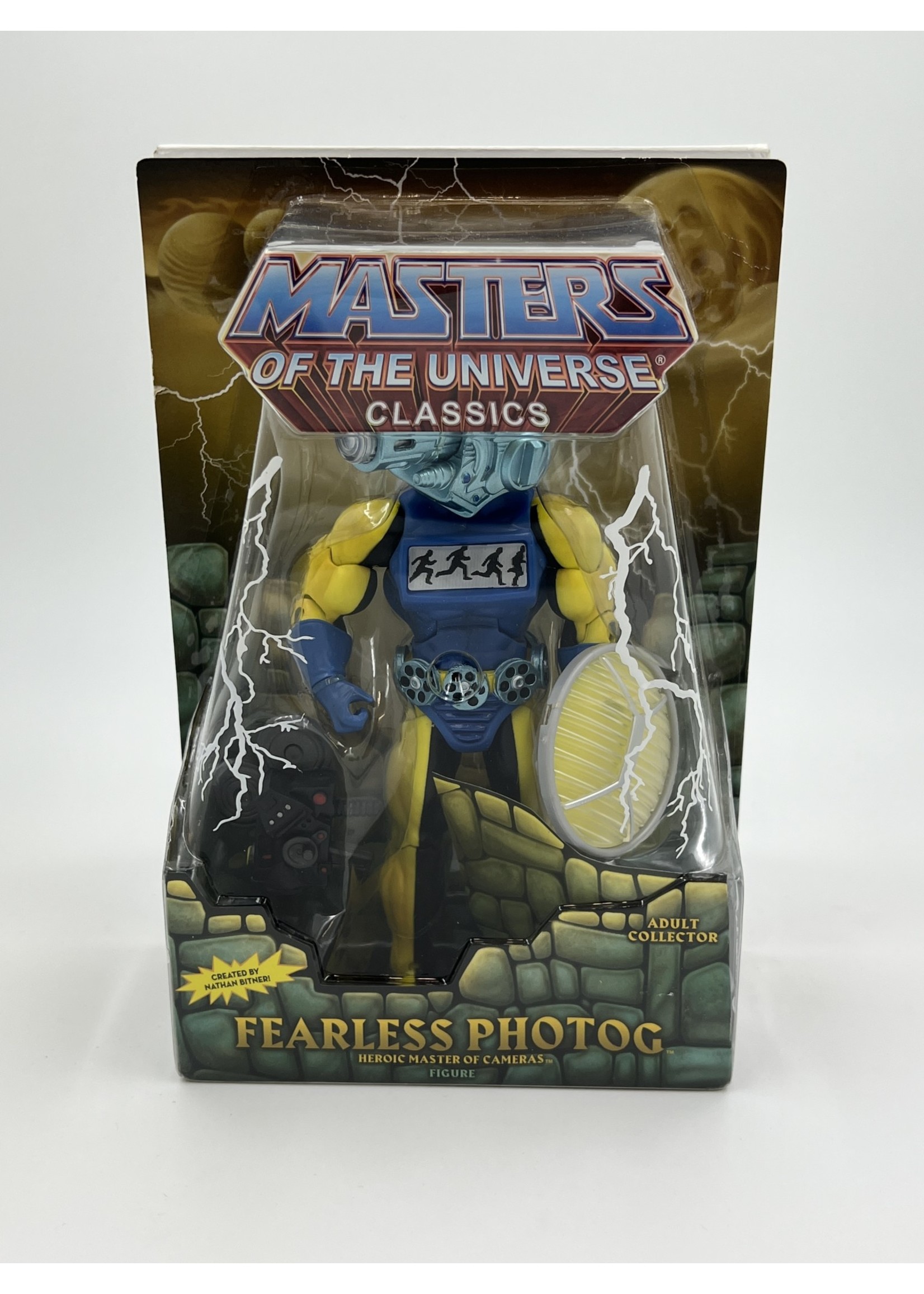 Action Figures Fearless Photog Masters Of The Universe Classics With Mailer Box