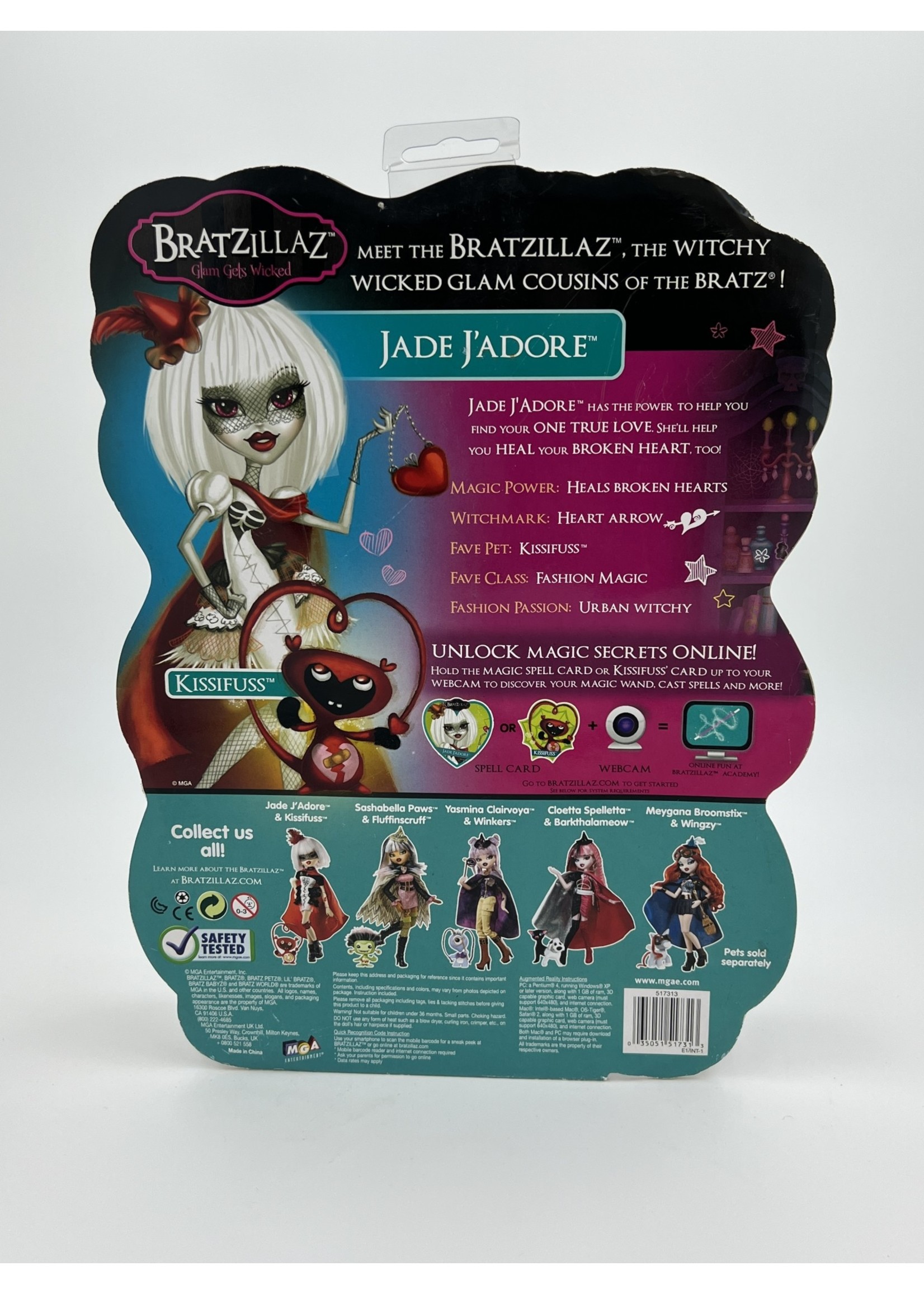 Bratzillaz Doll Jade Jadore, Great Gift for Children Ages 5, 6, 7+