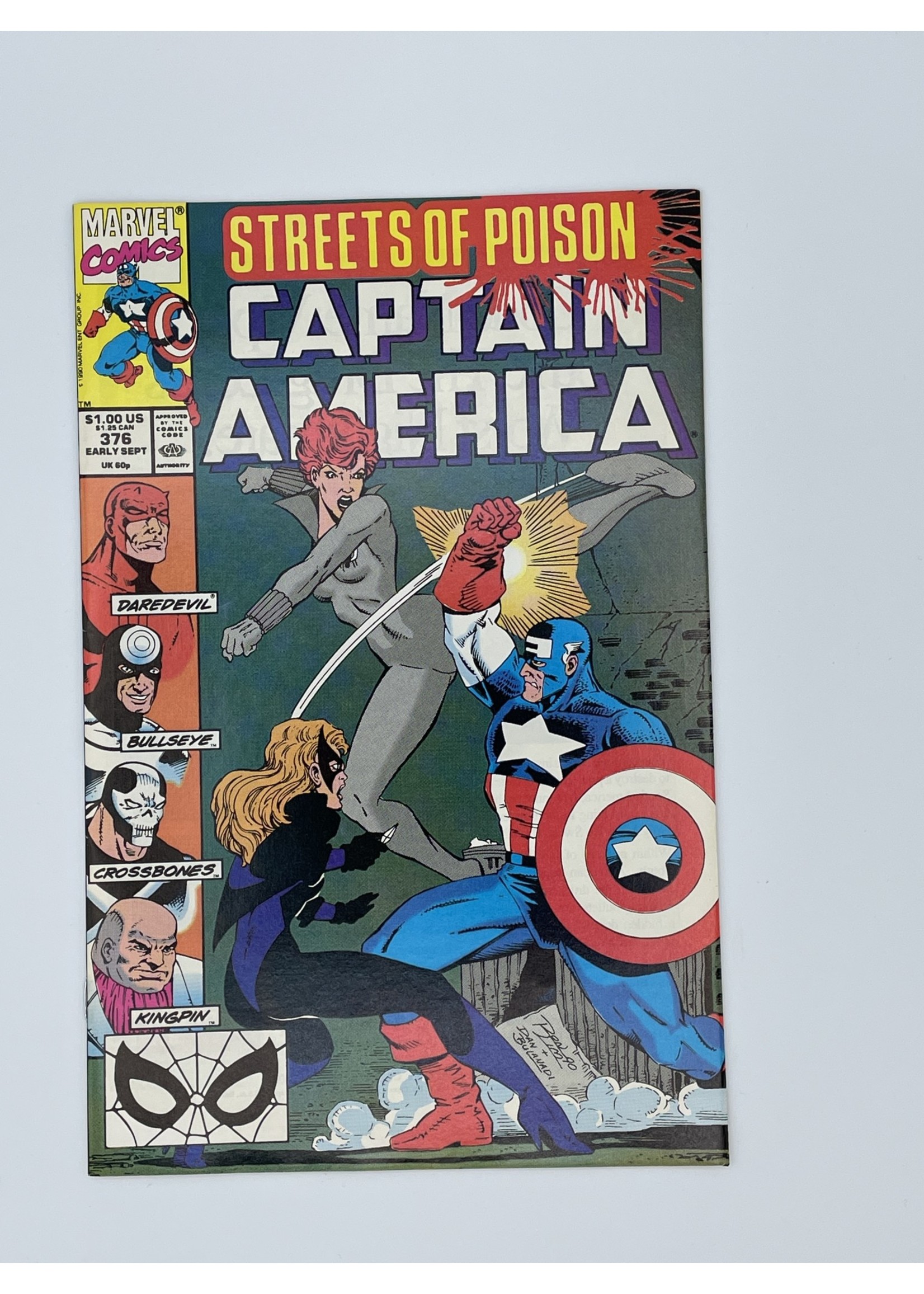 Marvel Captain America #376 Marvel September 1990