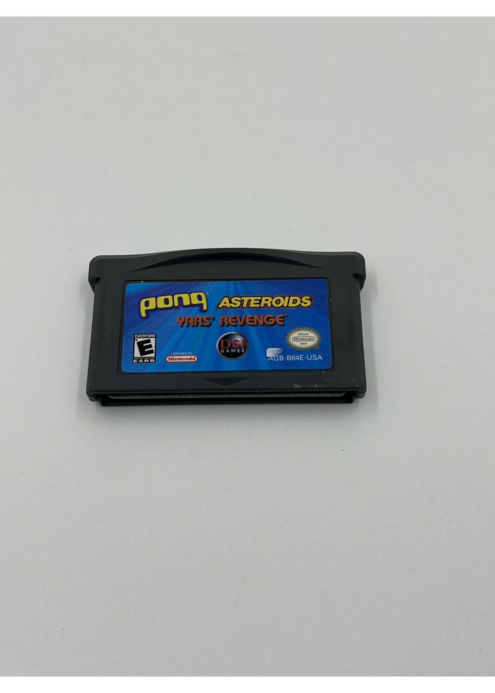 GameBoy Advance Pong Asteroids Yars Revenge Gba