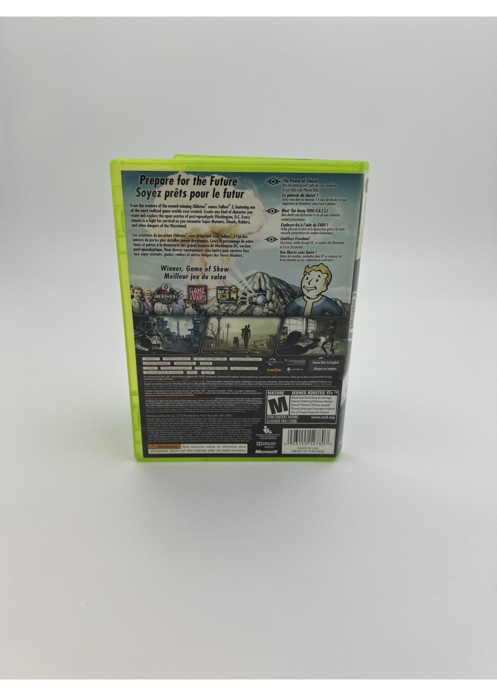 Xbox Fallout 3 Xbox 360