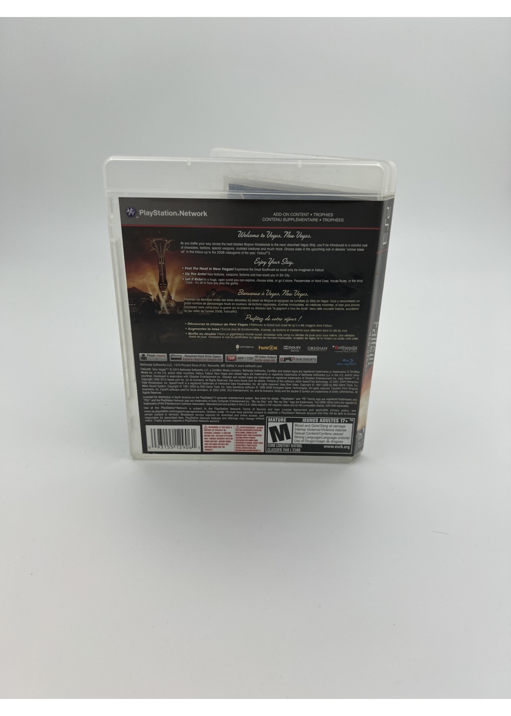 Sony Fallout New Vegas Ps3