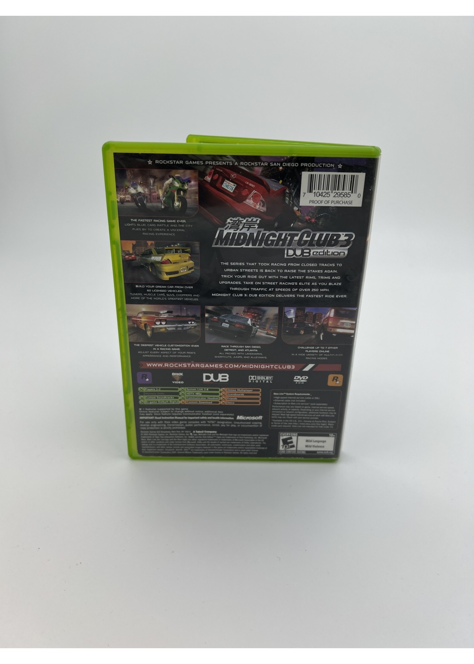 Xbox Midnight Club 3 Dub Edition Xbox