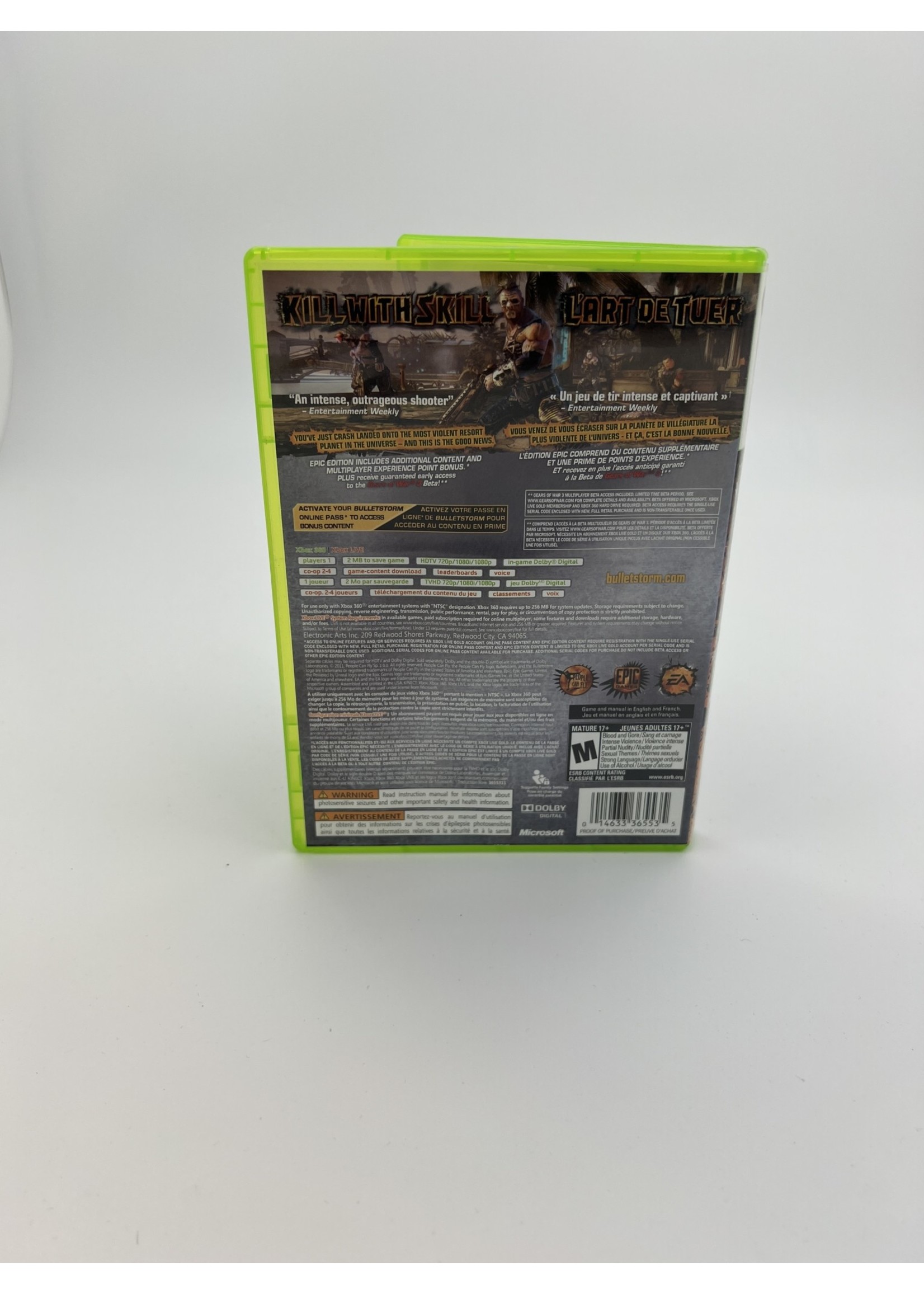Xbox Bulletstorm Epic Edition Xbox 360