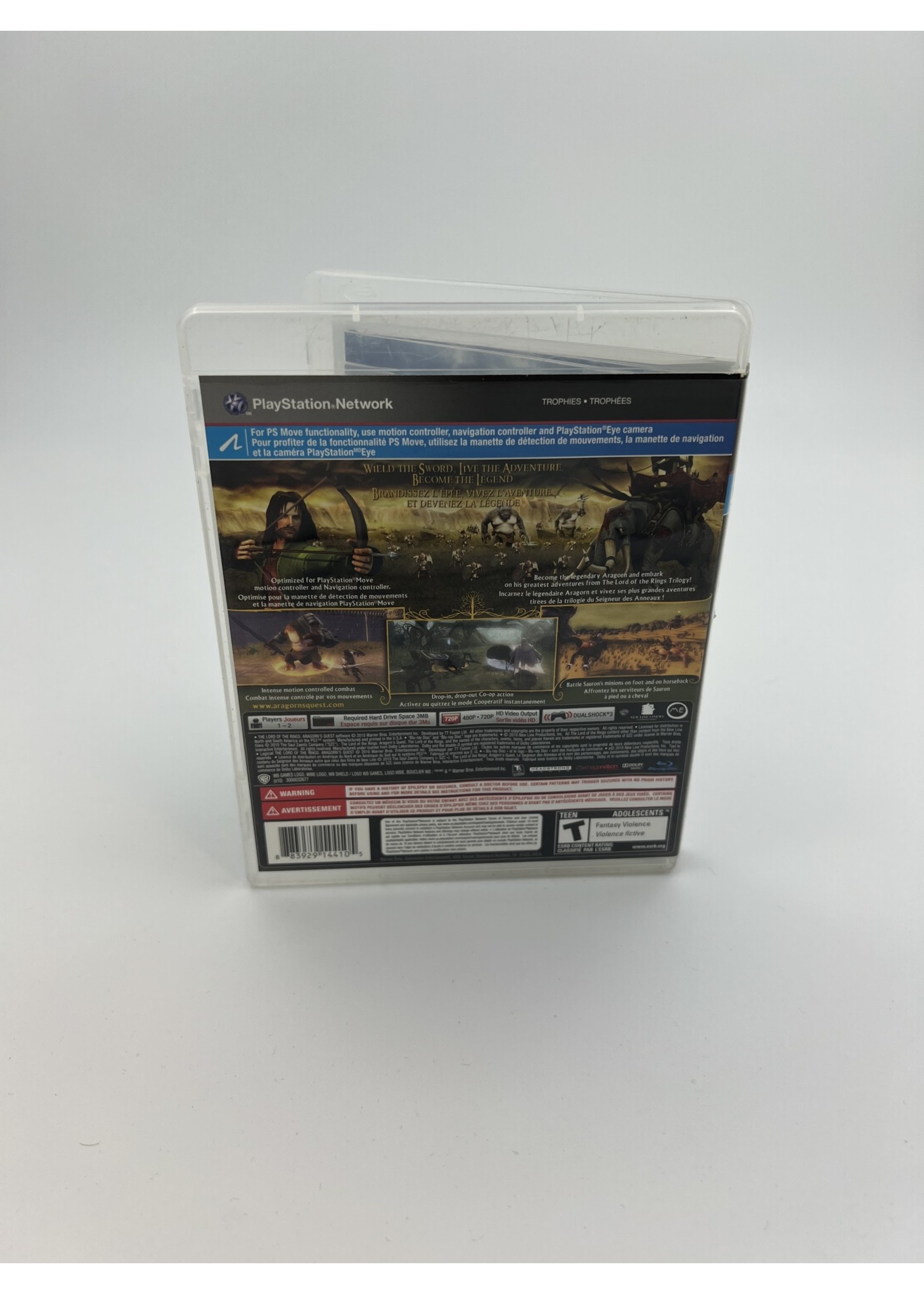 Sony The Lord Of The Rings Aragorns Quest Ps3