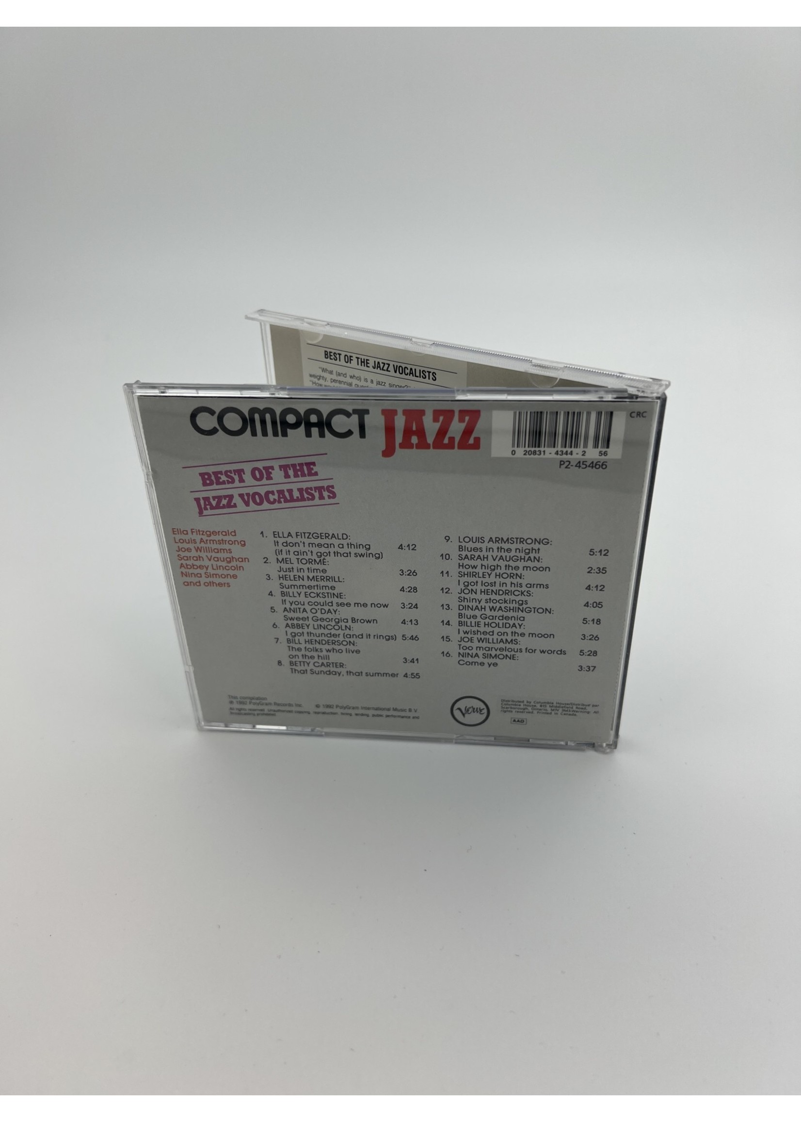 CD Best Of The Jazz Vocalists CD