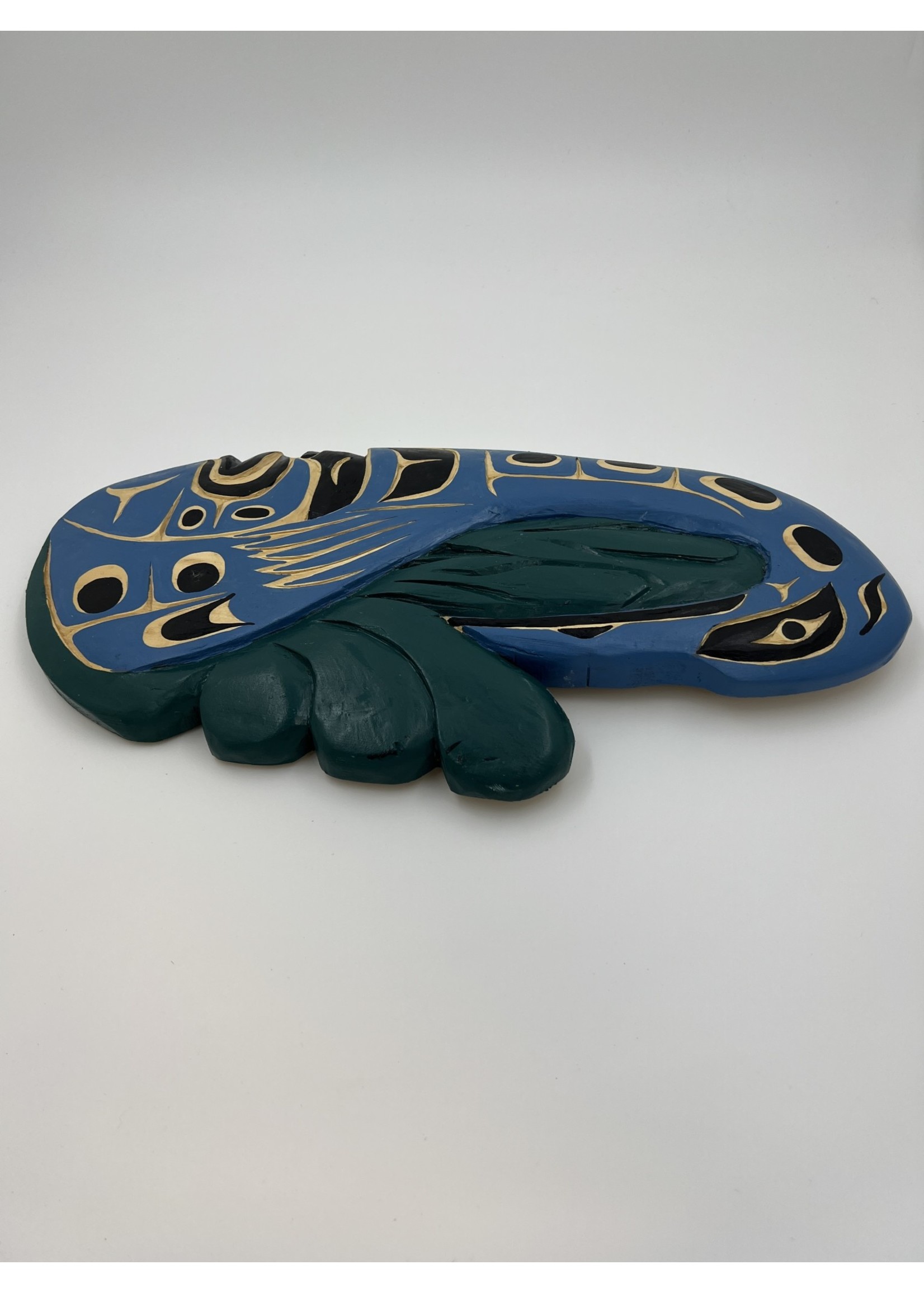Cecil Dawson Blue Heron In Pond Relief Carving