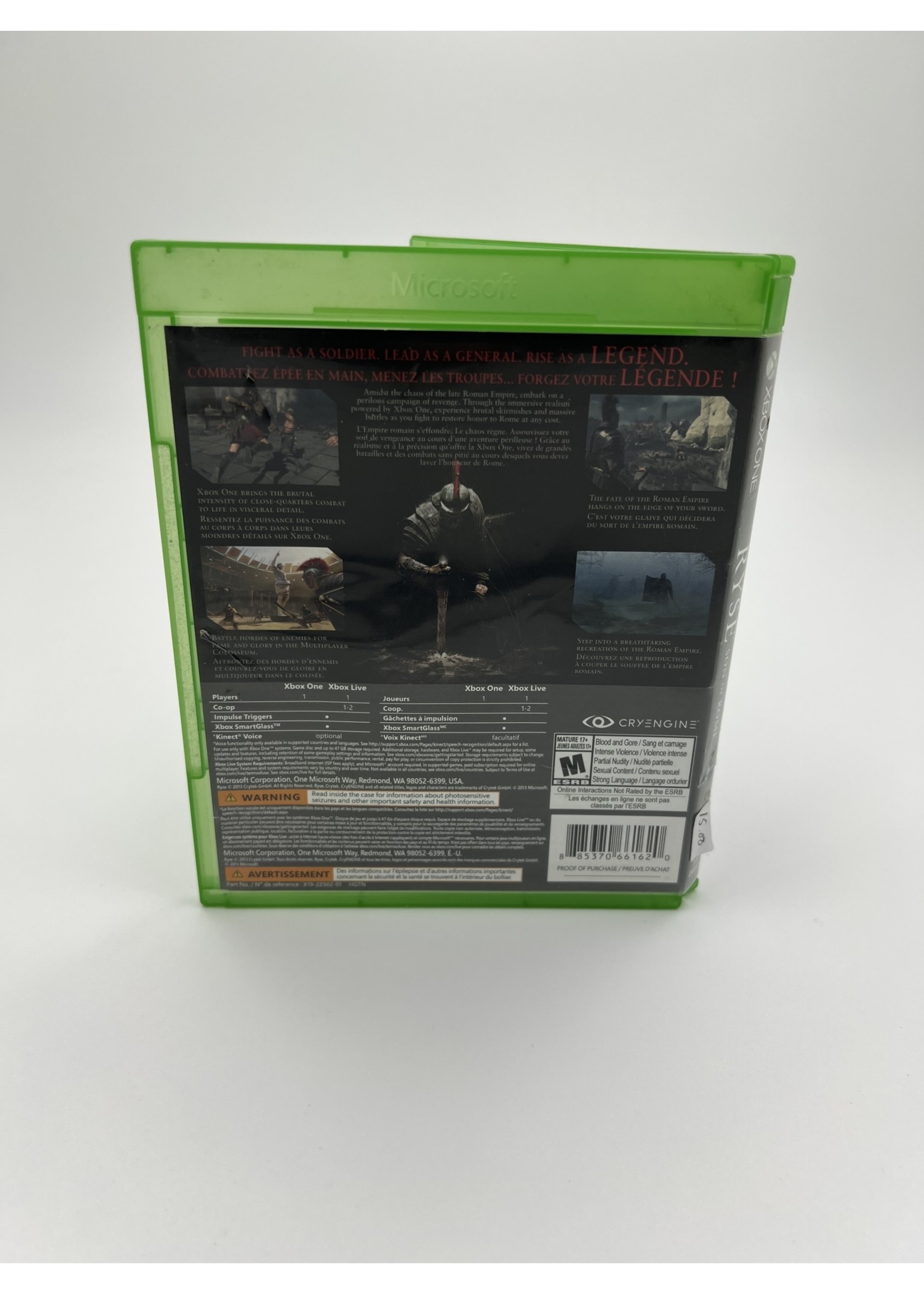 Xbox Ryse Son Of Rome Xbox One