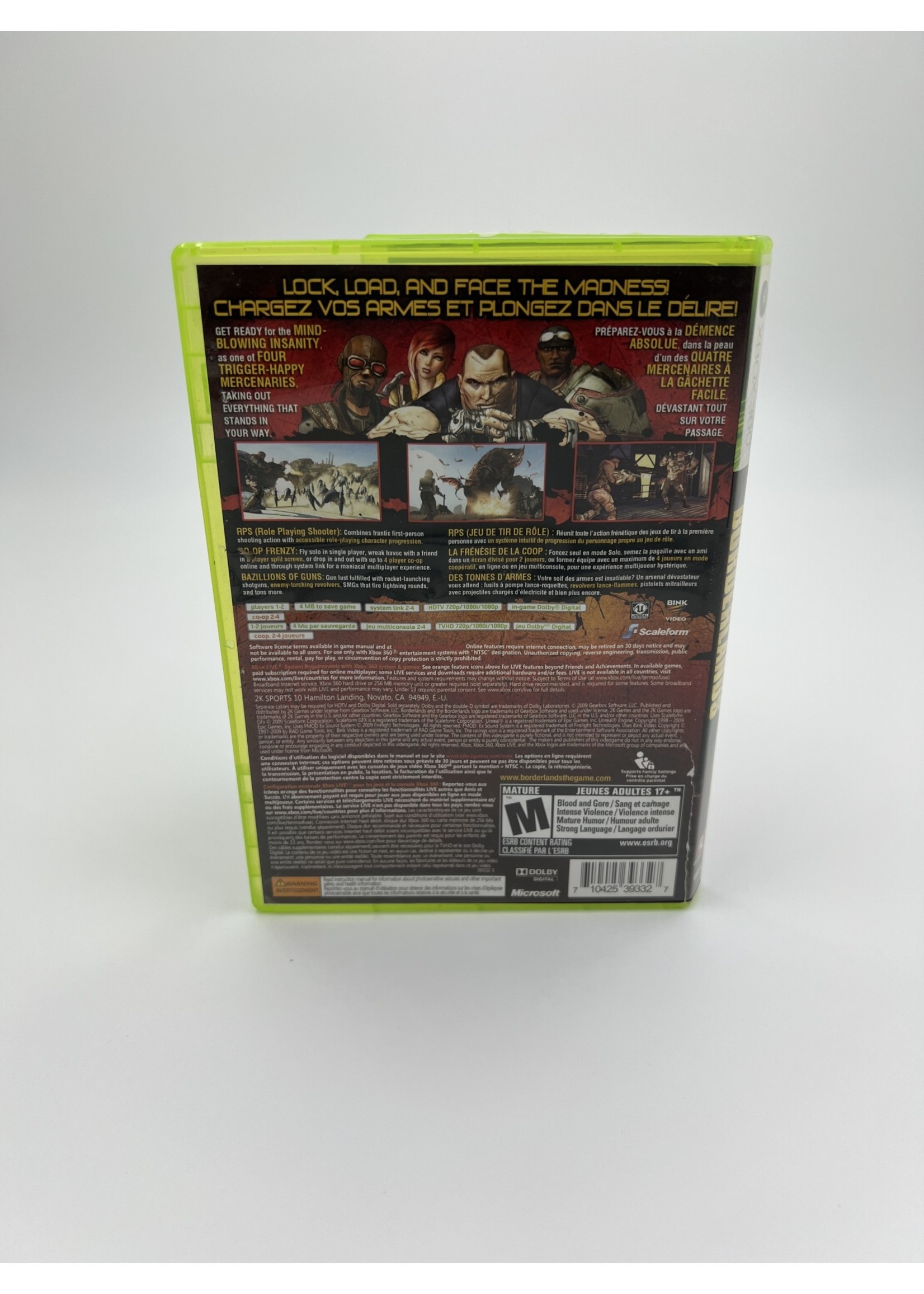 Xbox Borderlands Xbox 360
