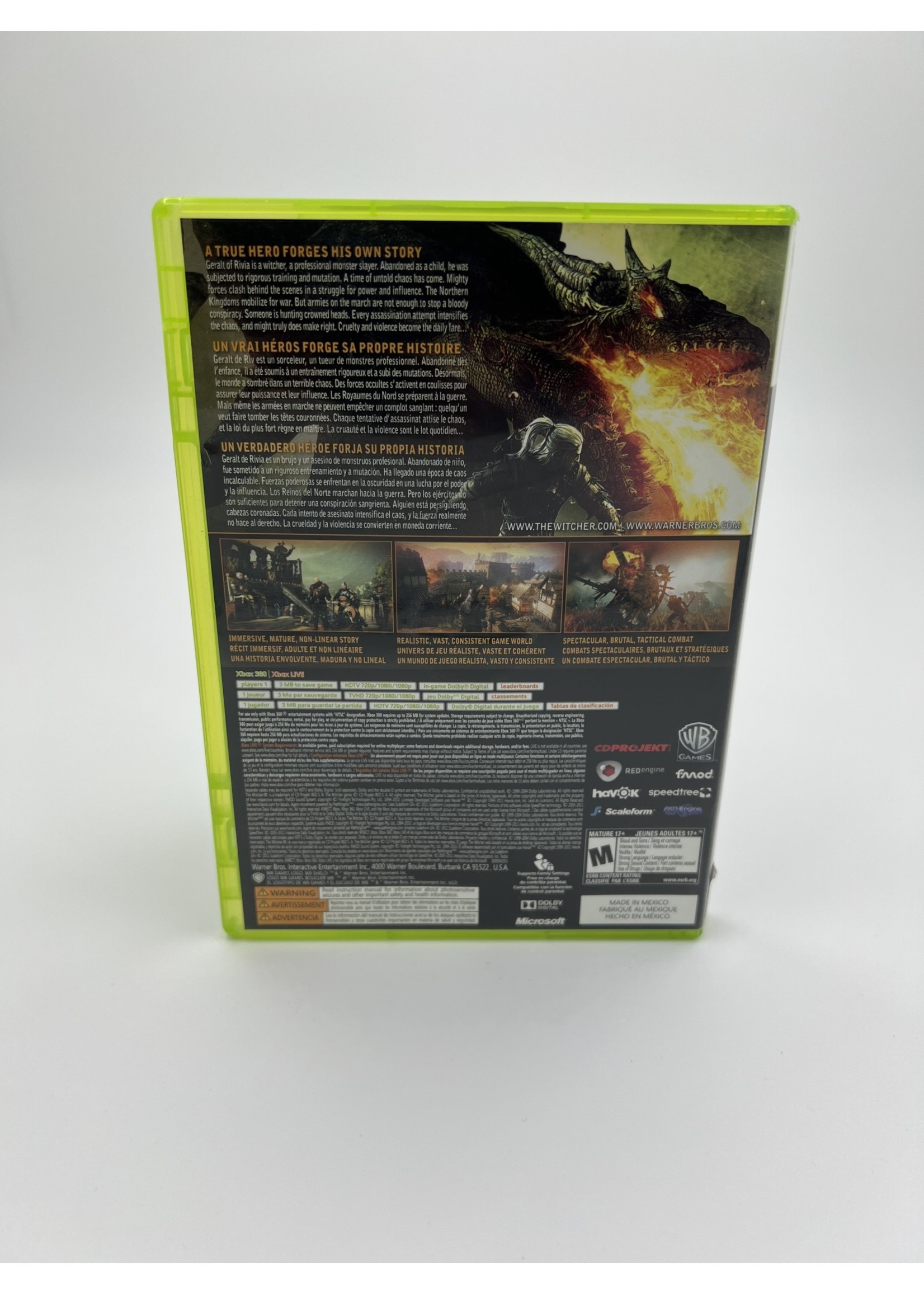 Xbox The Witcher 2 Assassins Of Kings Enhanced Edition Xbox 360