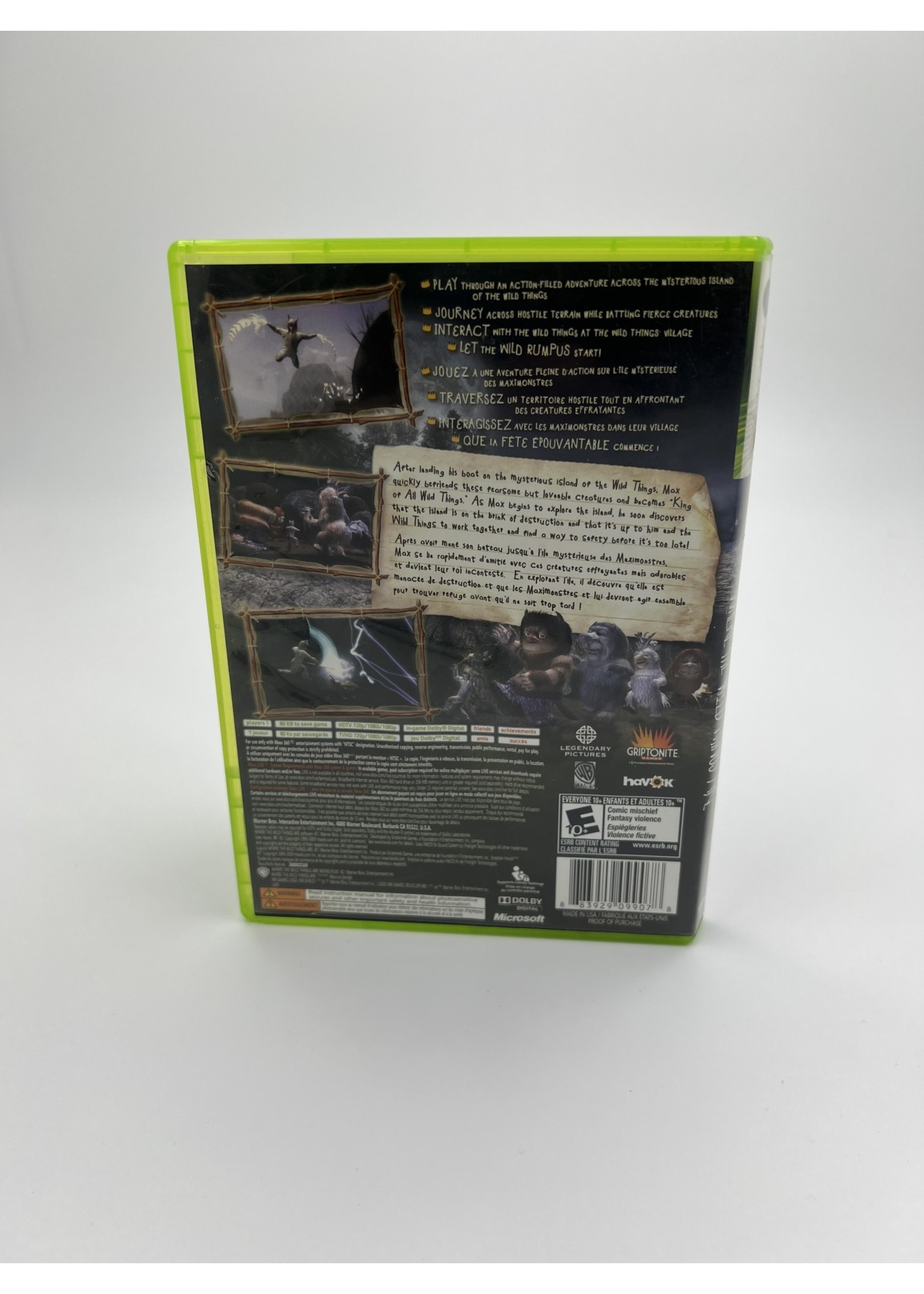 Xbox Where The Wild Things Are Xbox 360