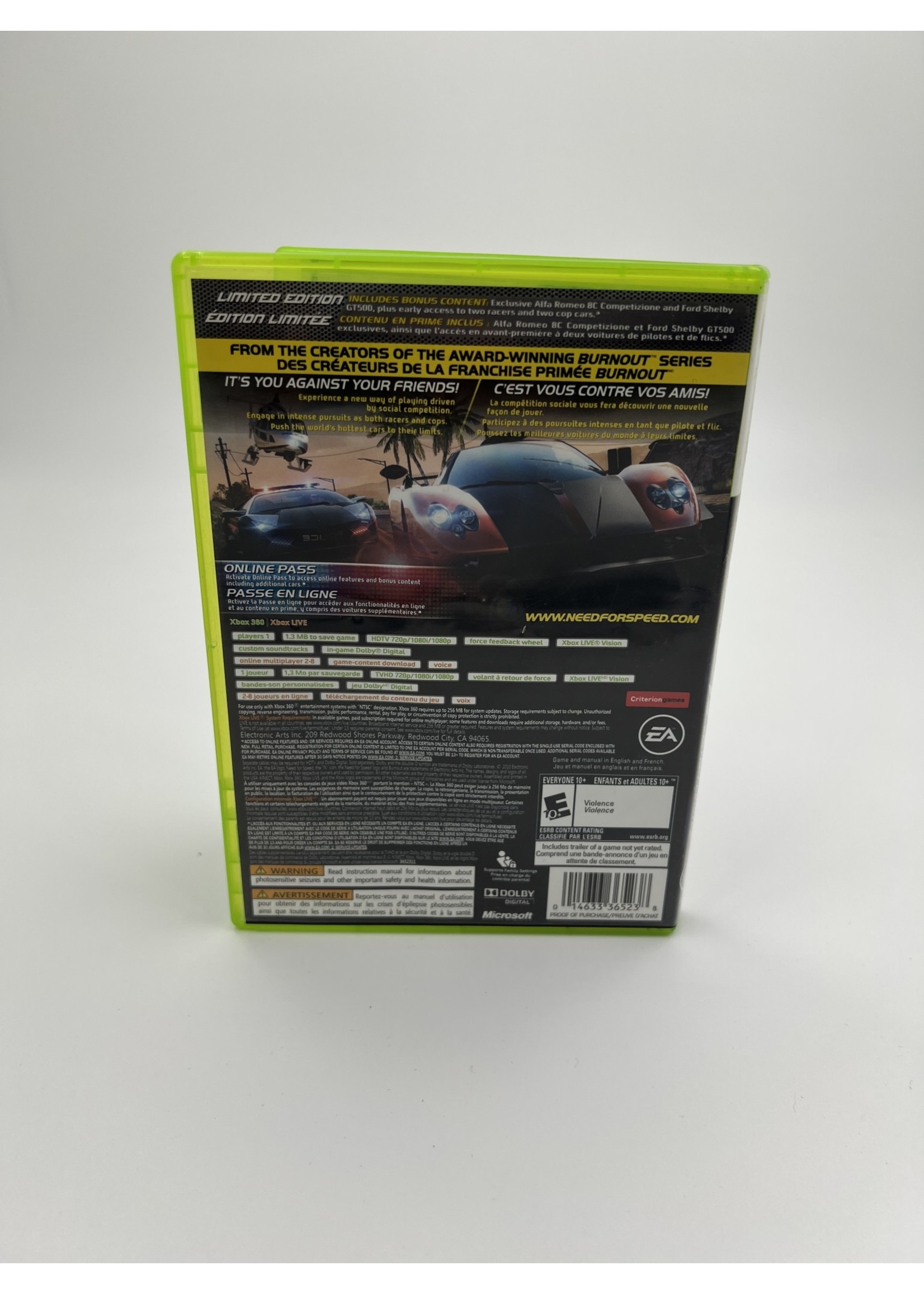 Xbox Need For Speed Hot Pursuit Limited Edition Xbox 360