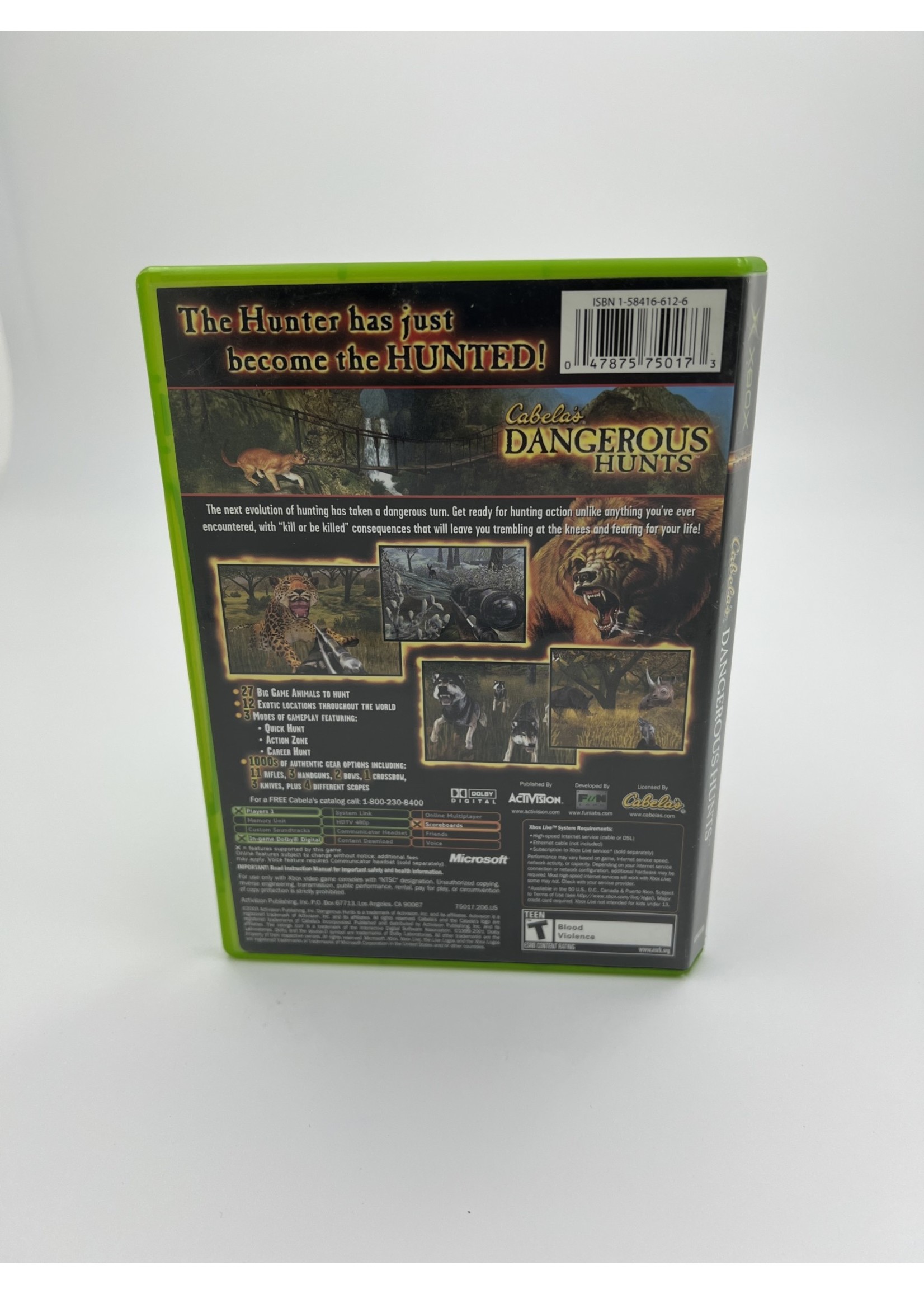 Xbox Cabelas Dangerous Hunts Xbox