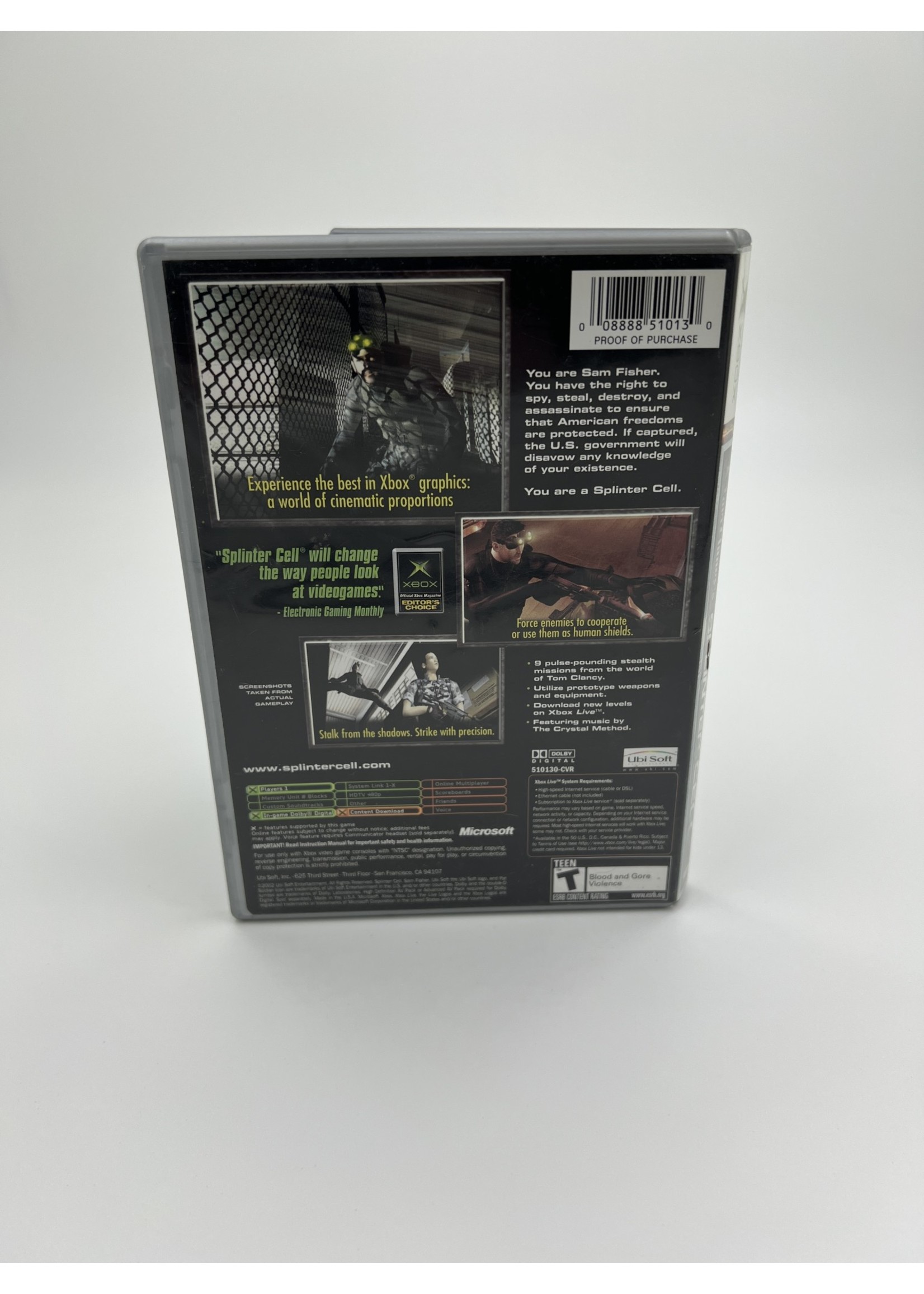 Xbox Tom Clancy Splinter Cell Platinum Hits Xbox