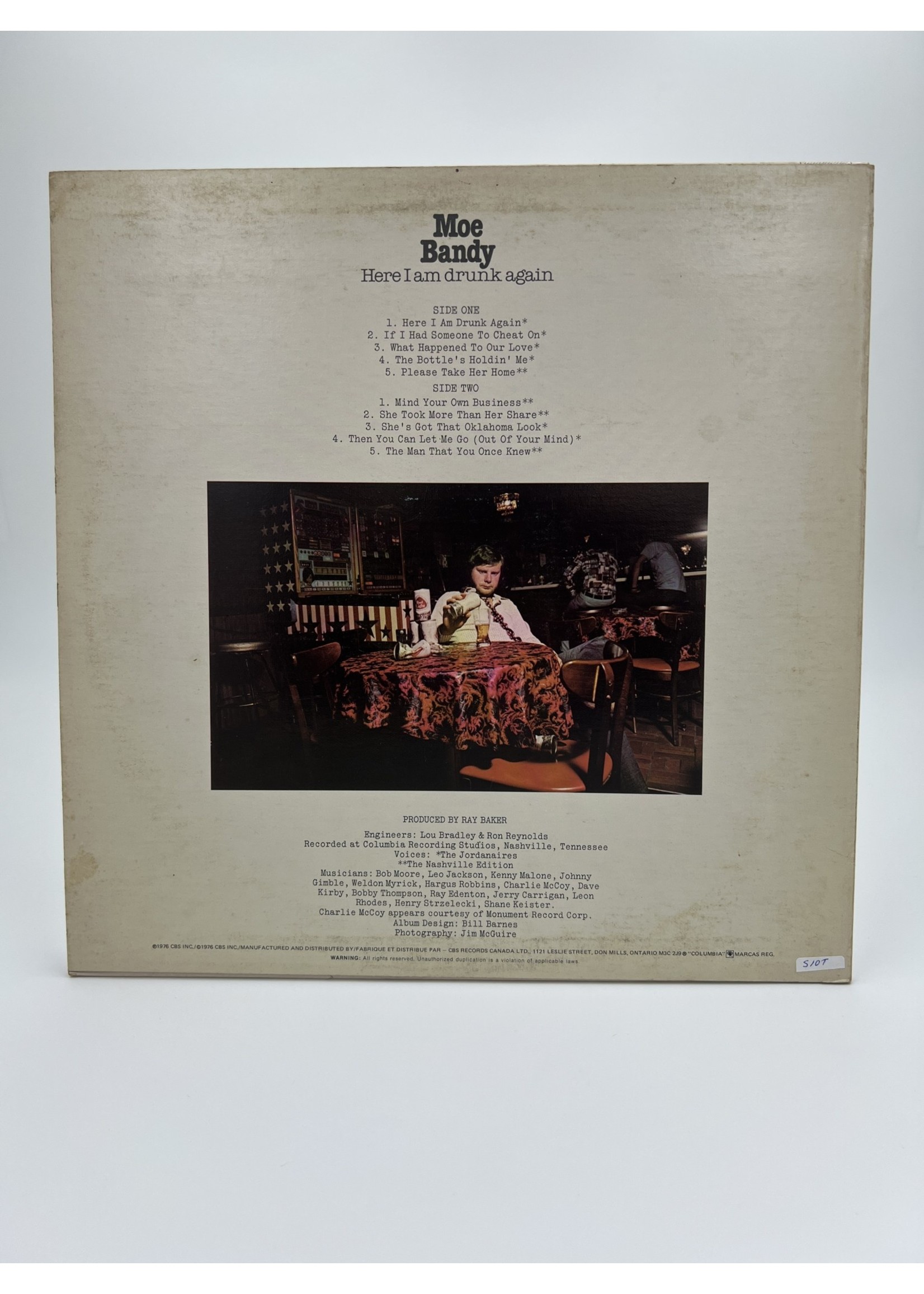 LP Moe Bandy Here I Am Drunk Again Lp Record