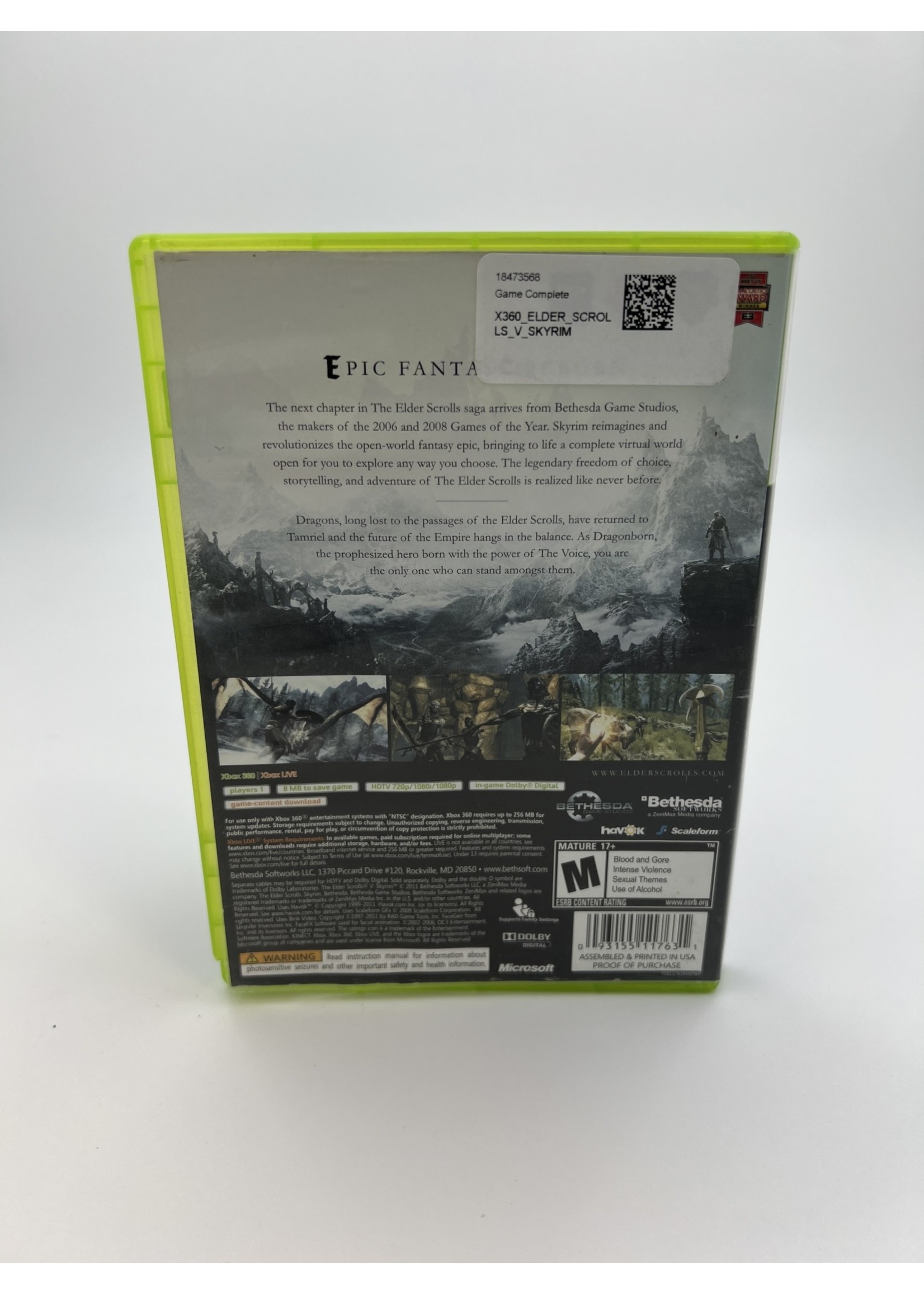 Xbox Skyrim Xbox 360