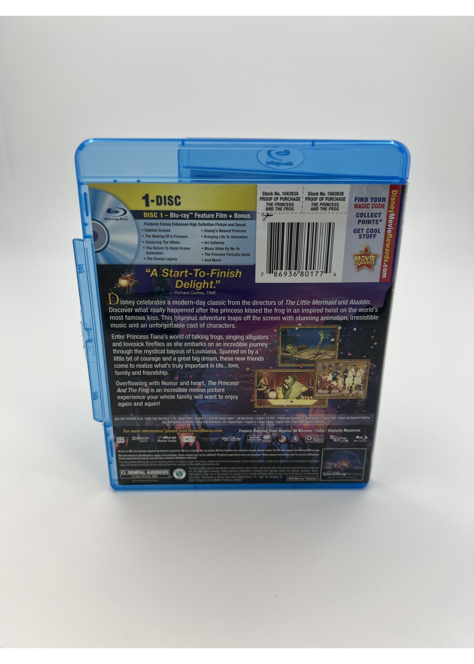 Bluray Disney The Princess And The Frog Bluray