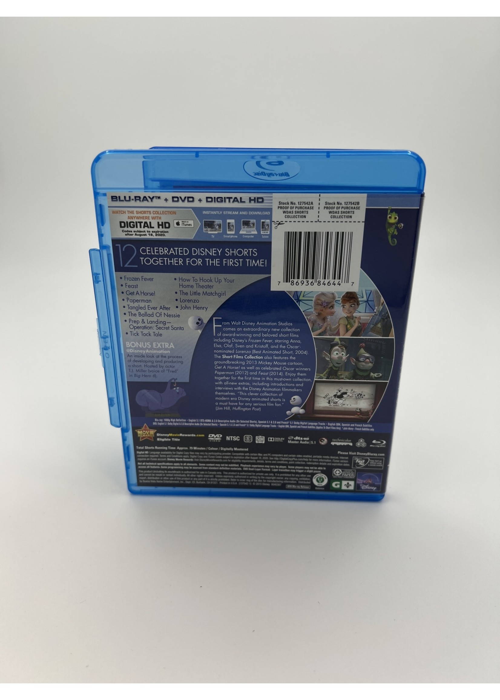 Bluray Walt Disney Short Films Collection Bluray