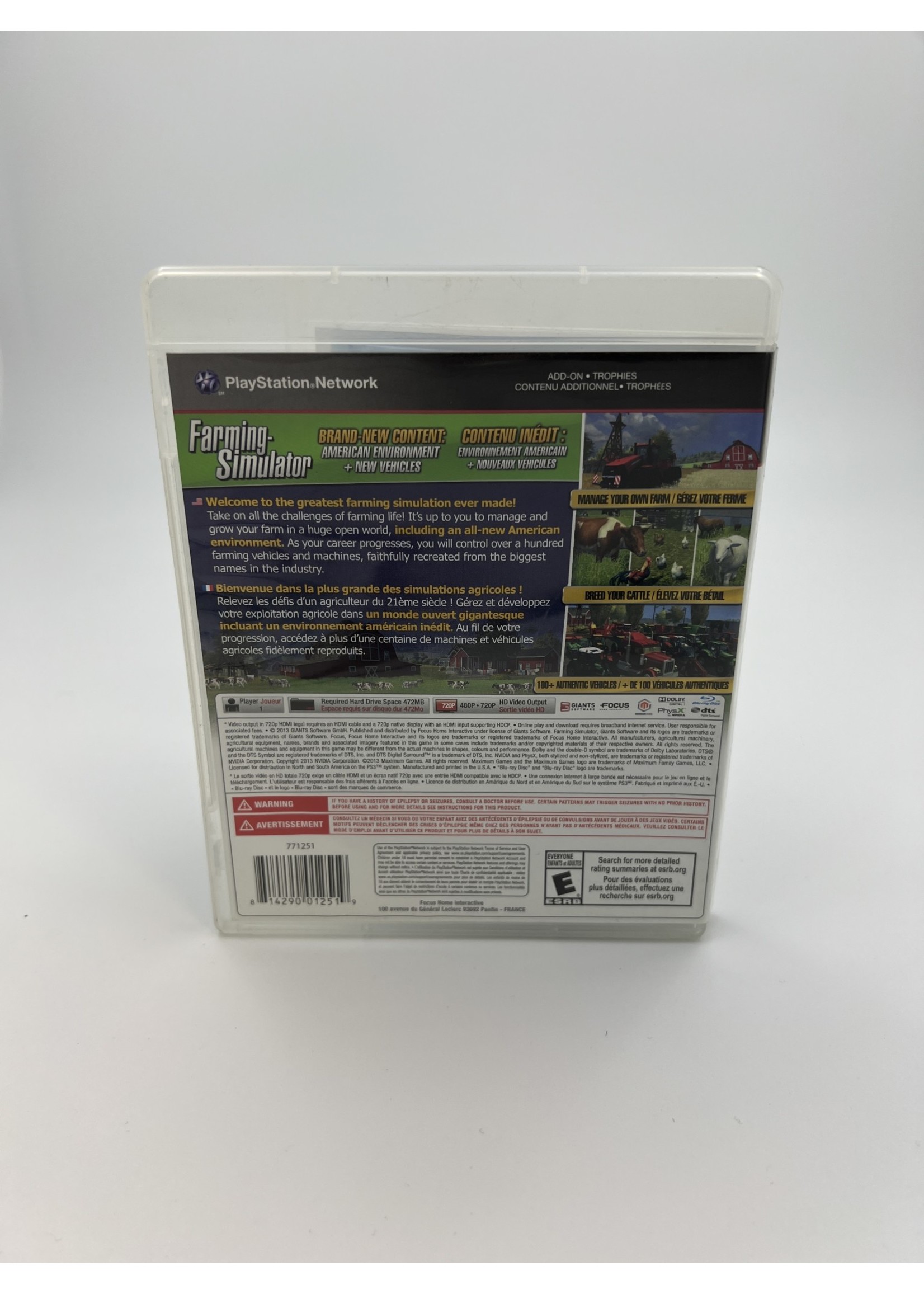 Bluray Farming Simulator Ps3