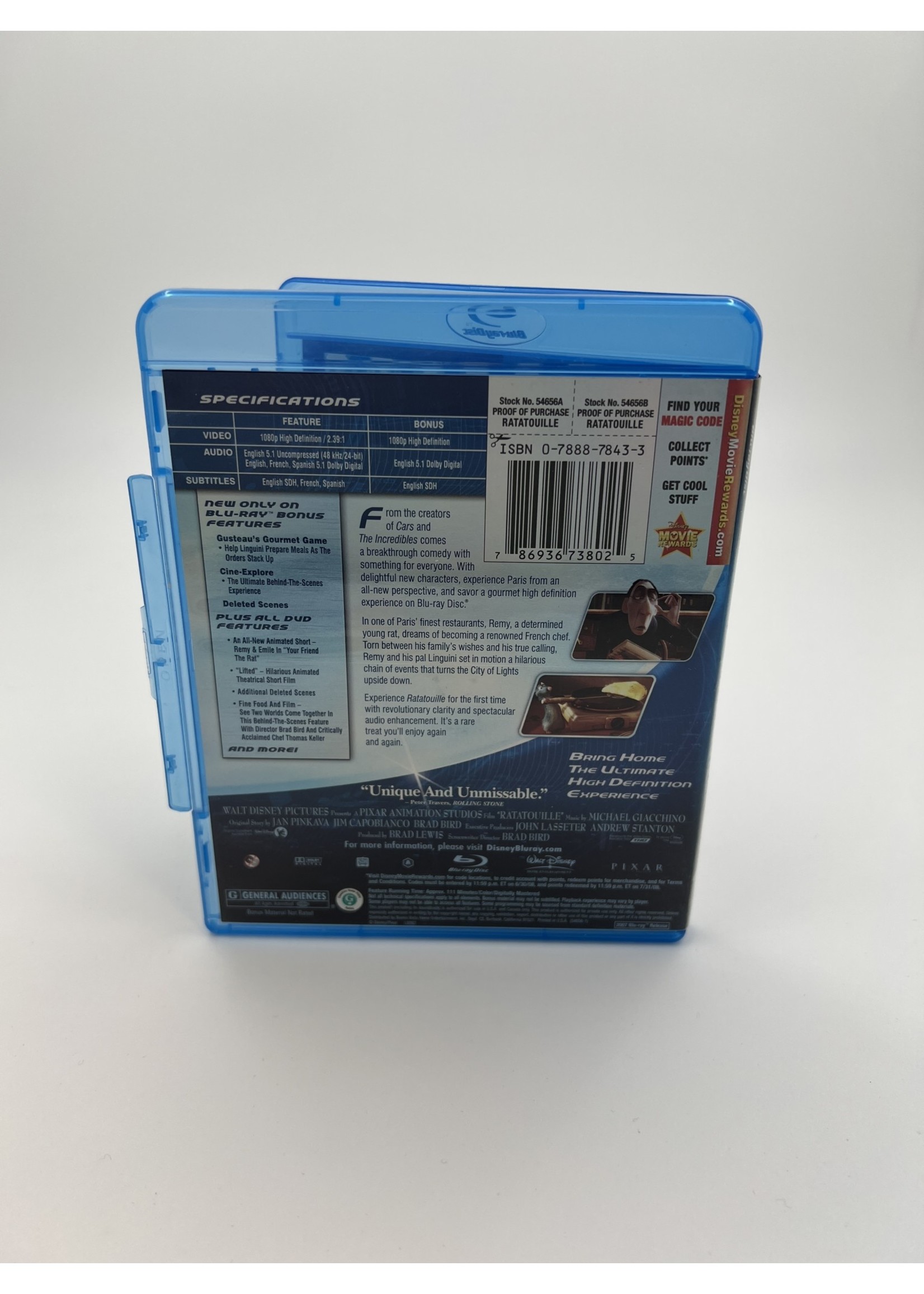 Bluray Disney Ratatouille Bluray