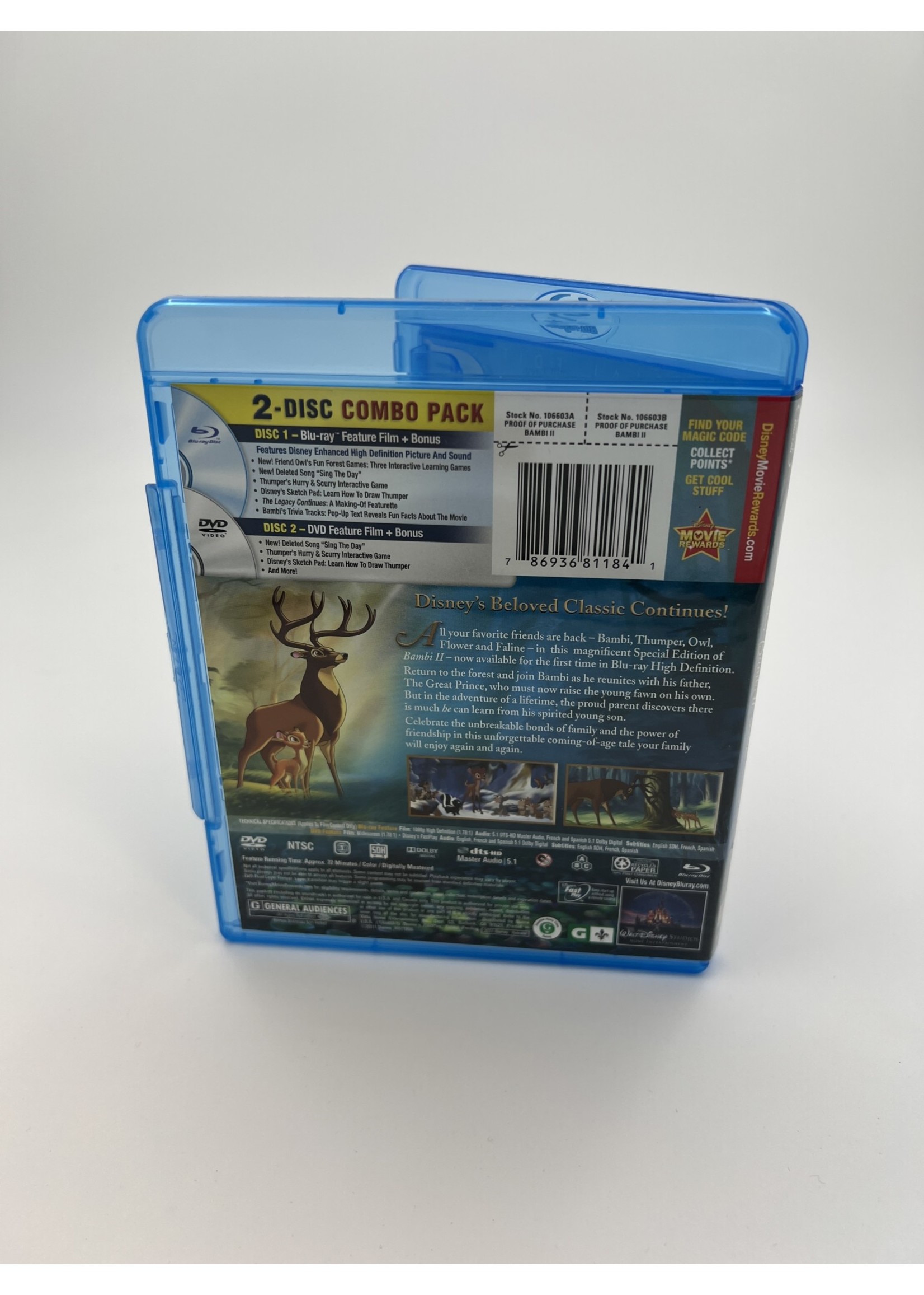 Bluray Disney Bambi 2 Bluray