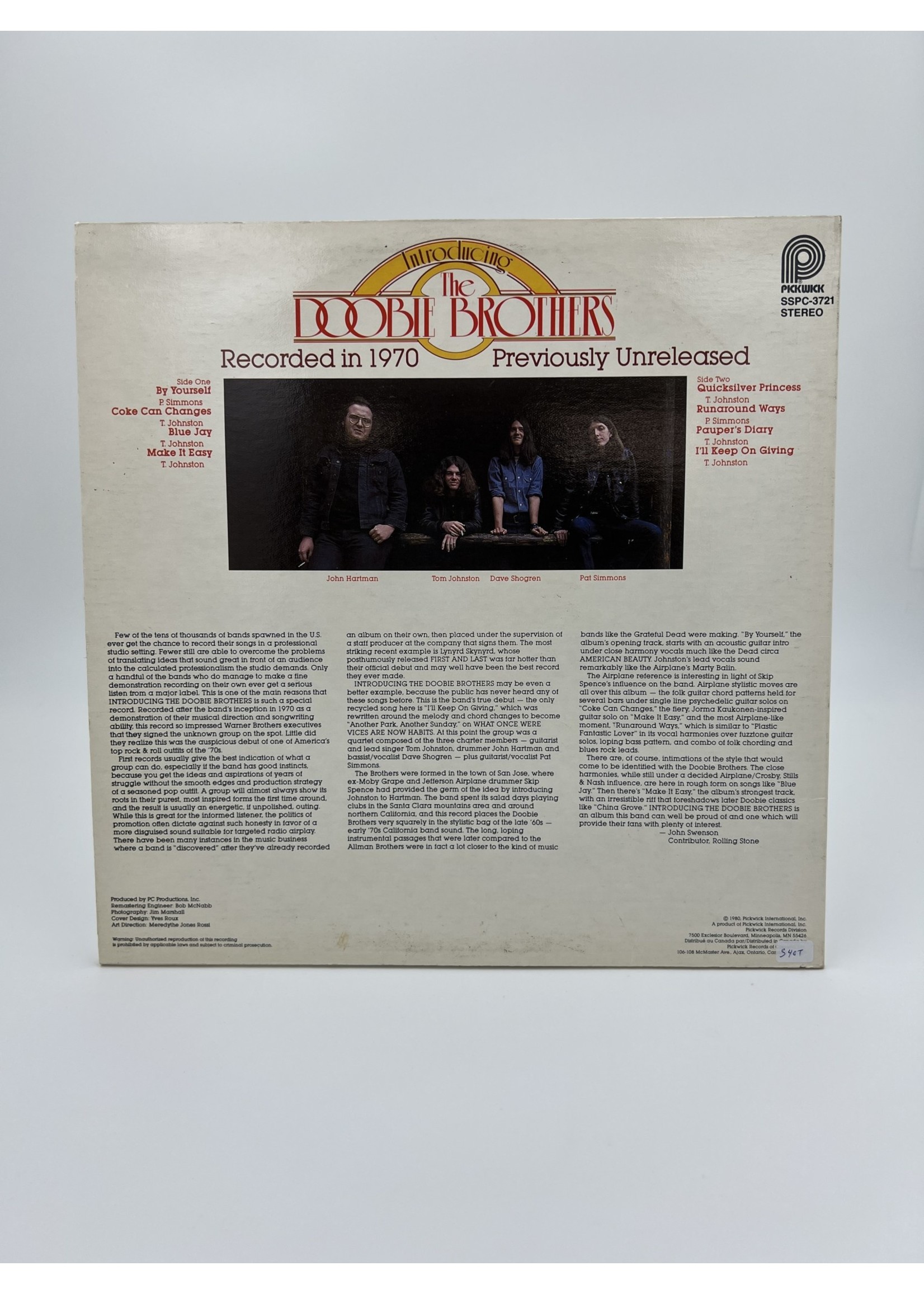 LP Introducing The Doobie Brothers Lp Record