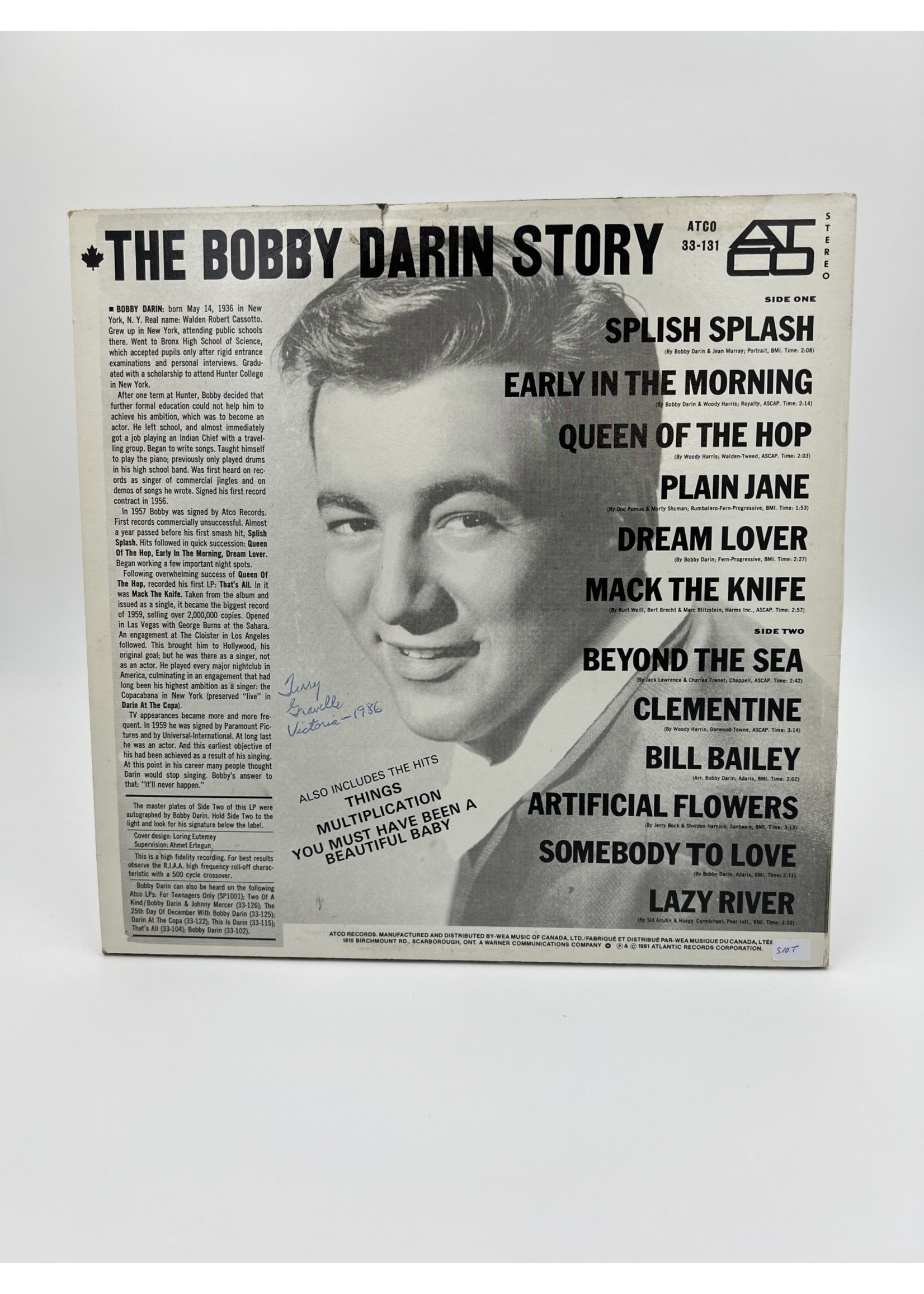 LP The Bobby Darin Story Mack The Knife Lp Record