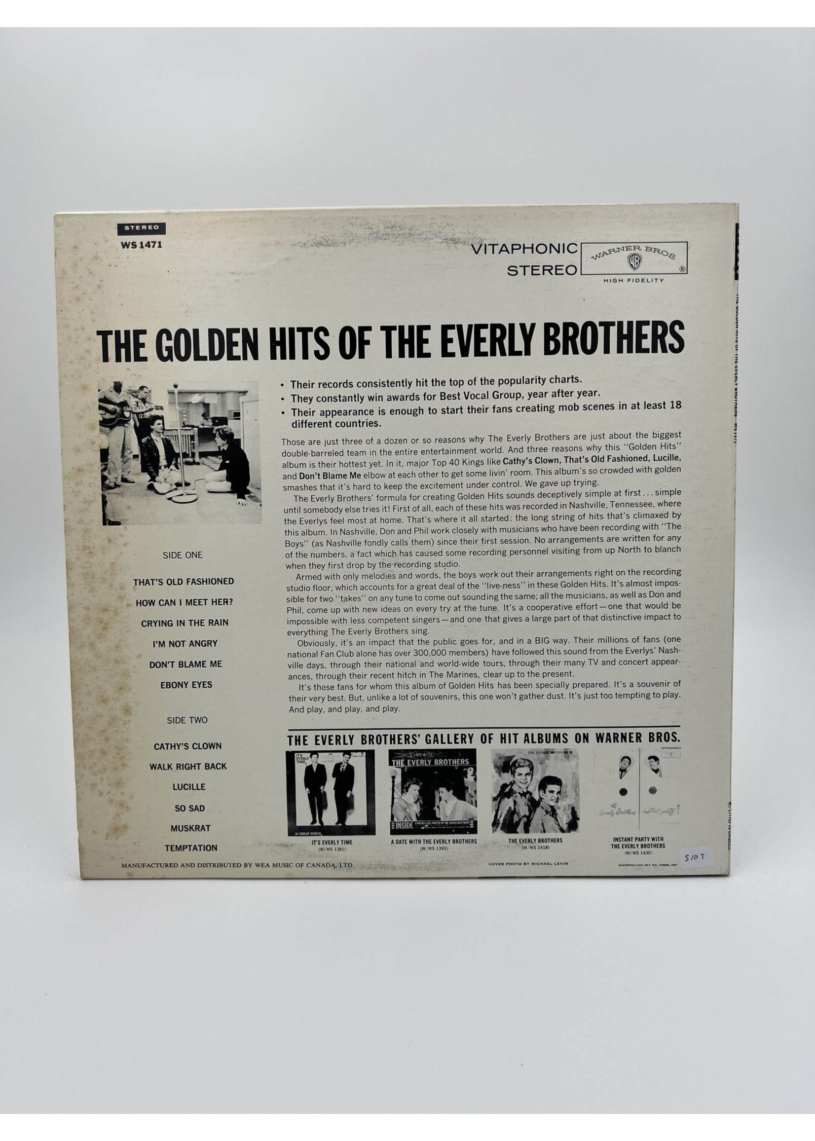 LP The Everly Brothers The Golden Hits Lp Record