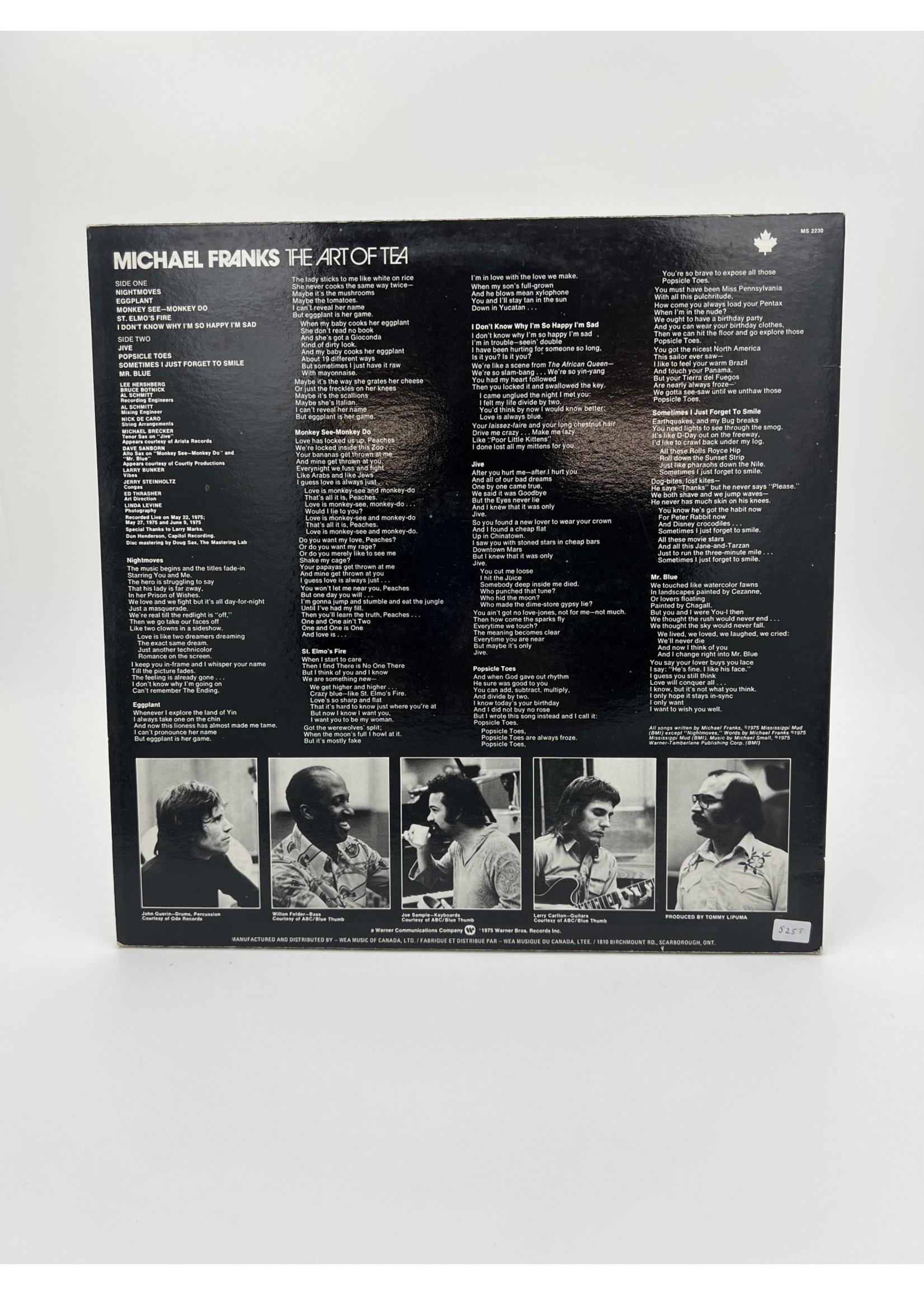 LP Michael Franks The Art Of Tea Lp Record