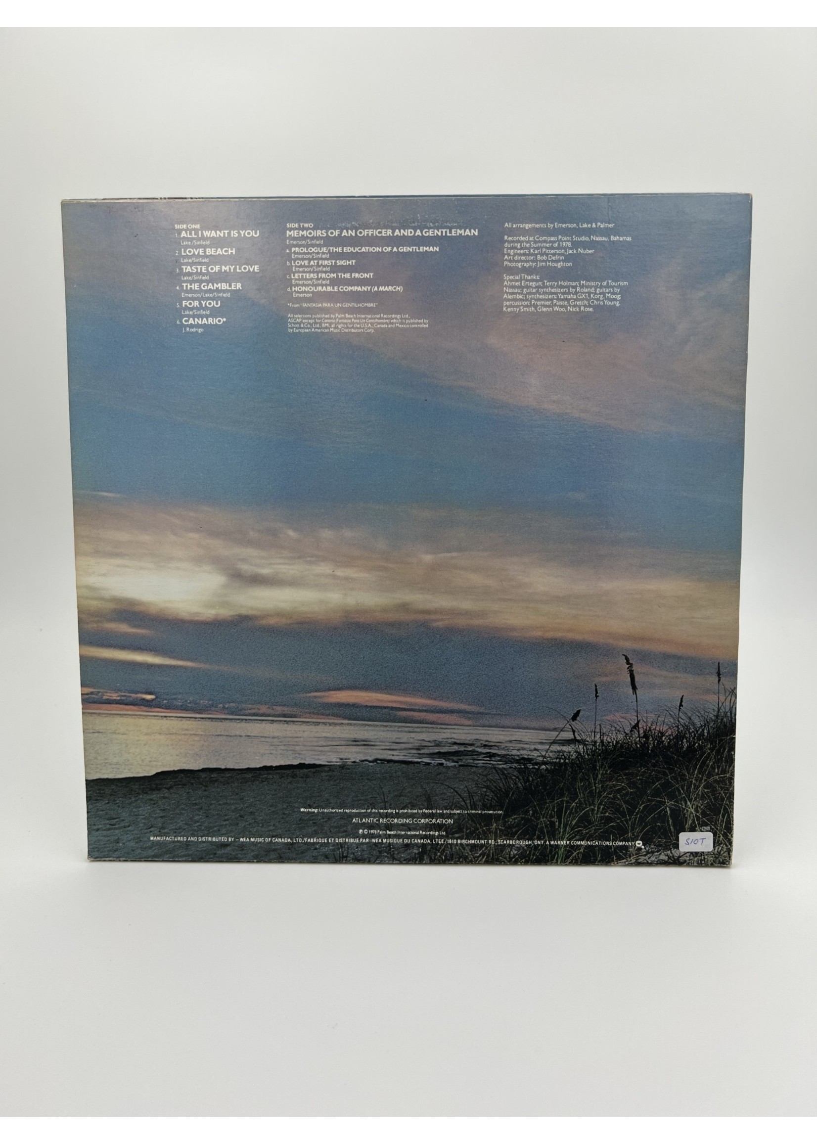 LP Emerson Lake And Palmer Love Beach Lp Record