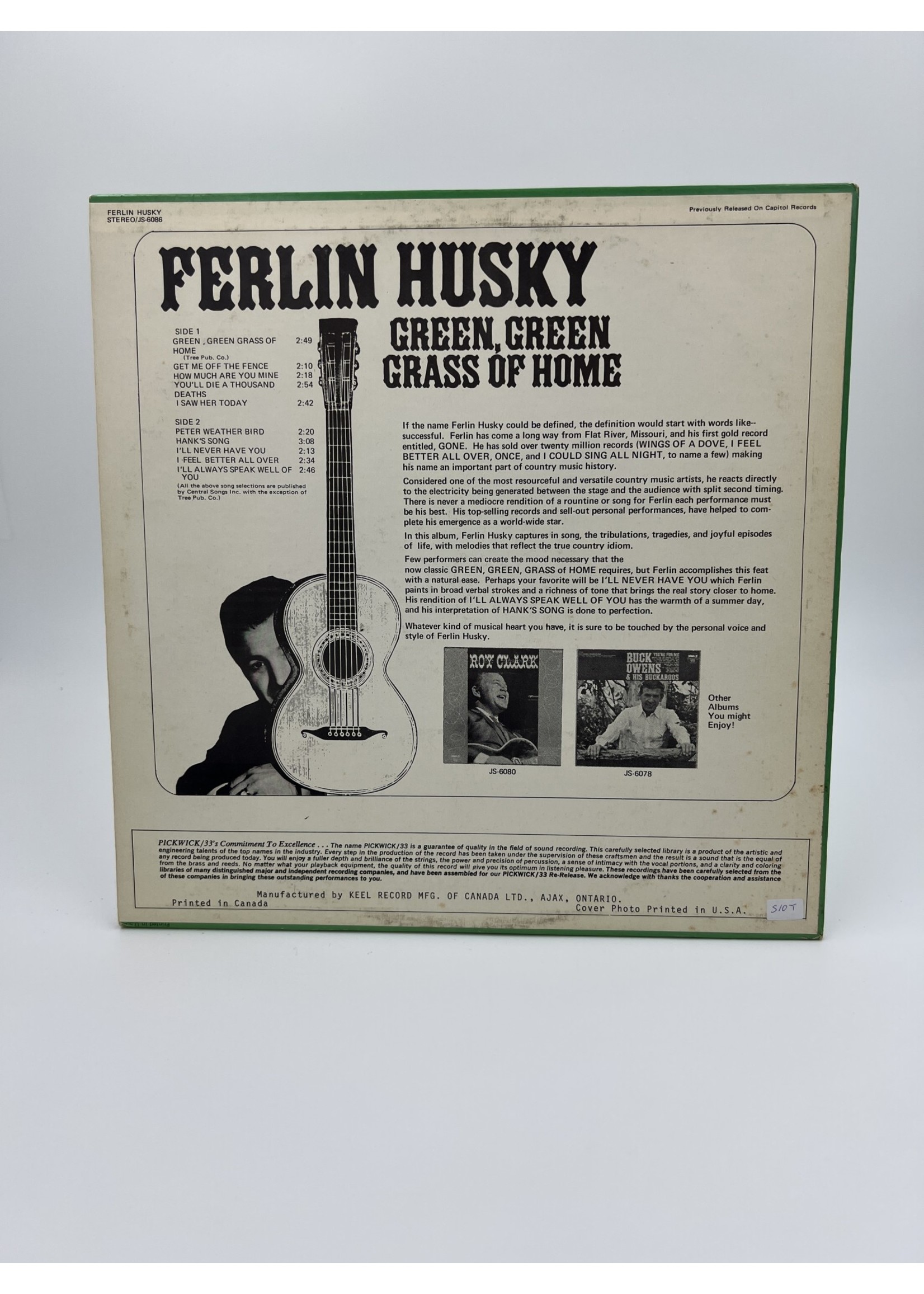 LP Ferlin Husky Green Green Grass Of Home Lp Record