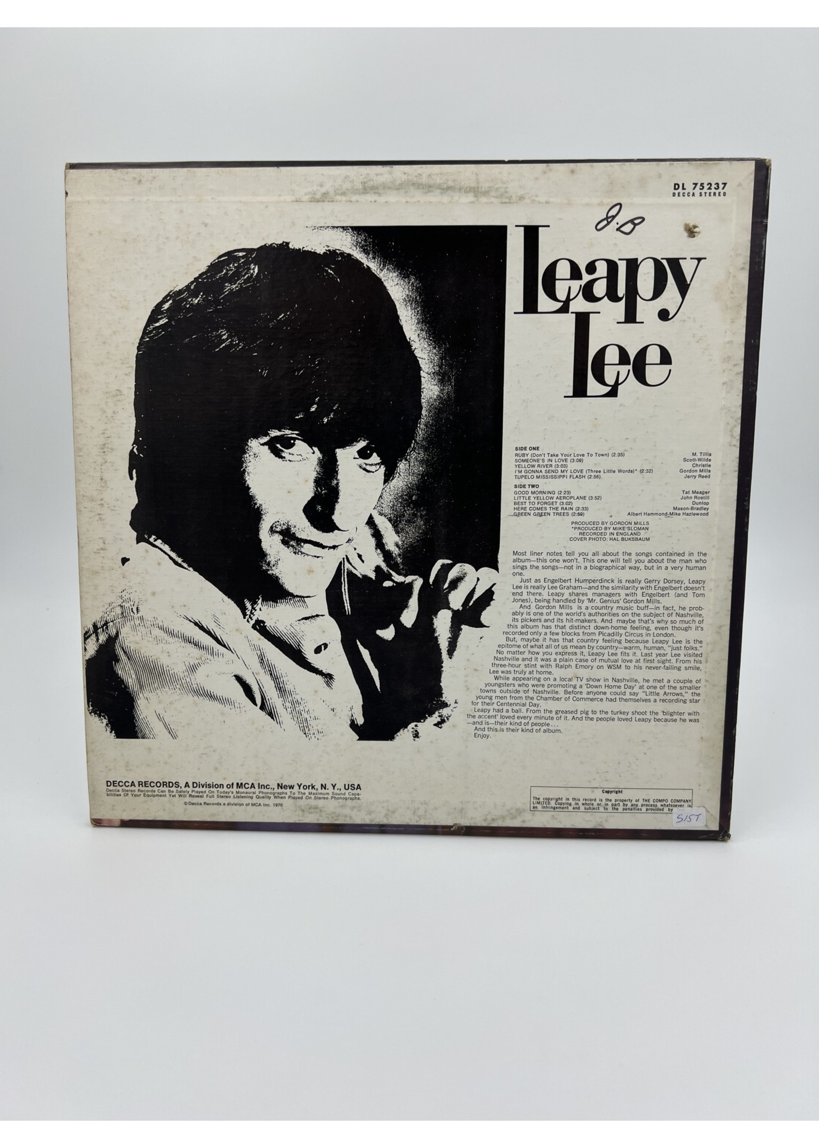 LP Leapy Lee Self Titled LP RECORD