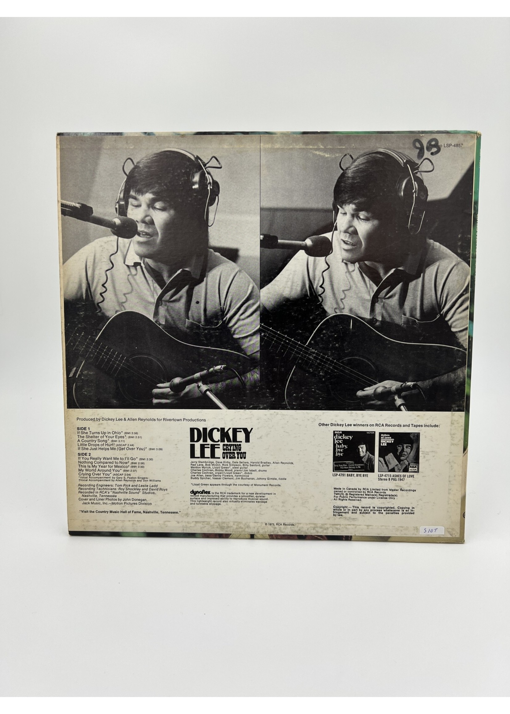 LP Dickey Lee Crying Over You LP RECORD