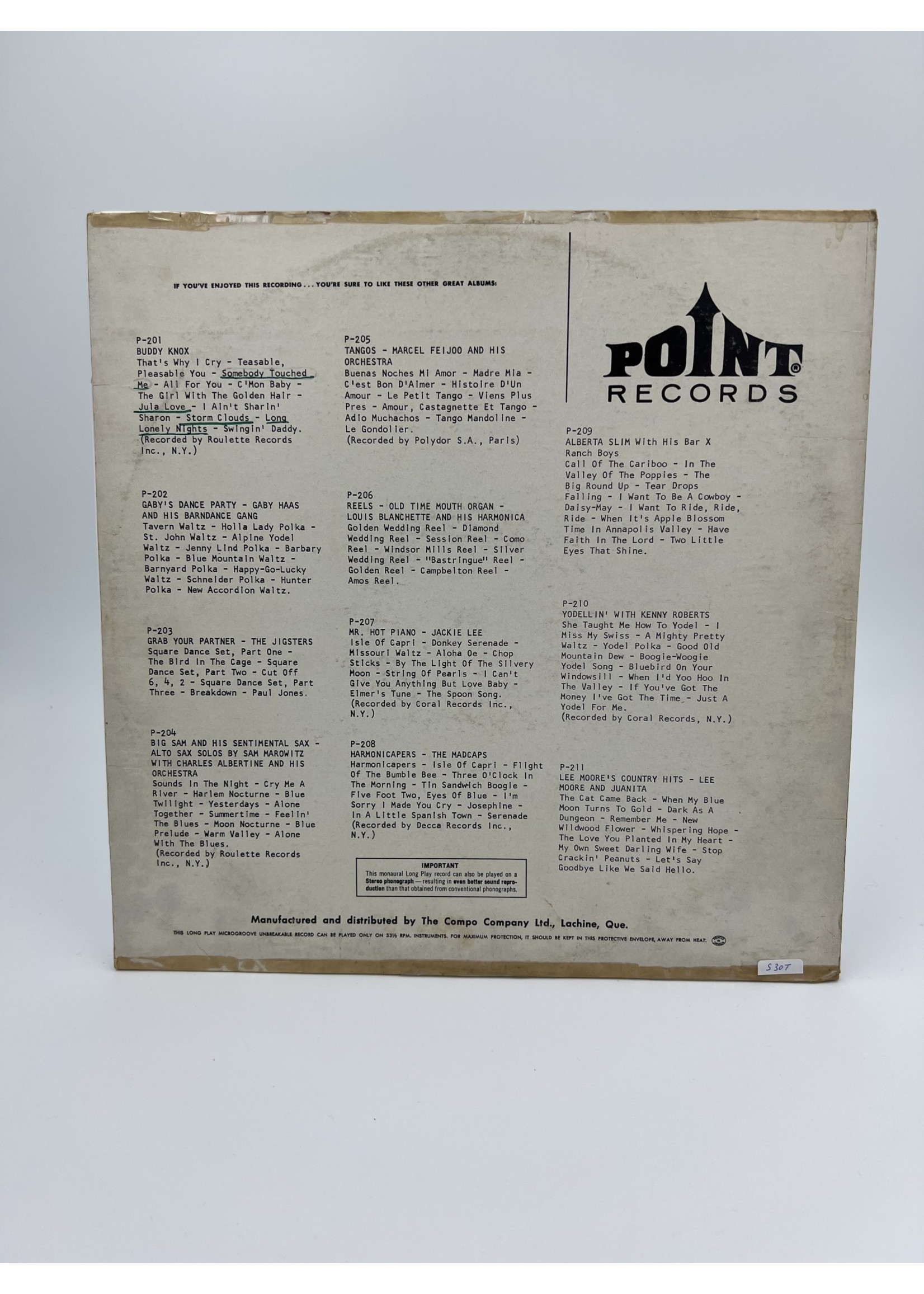 LP Buddy Knox LP RECORD