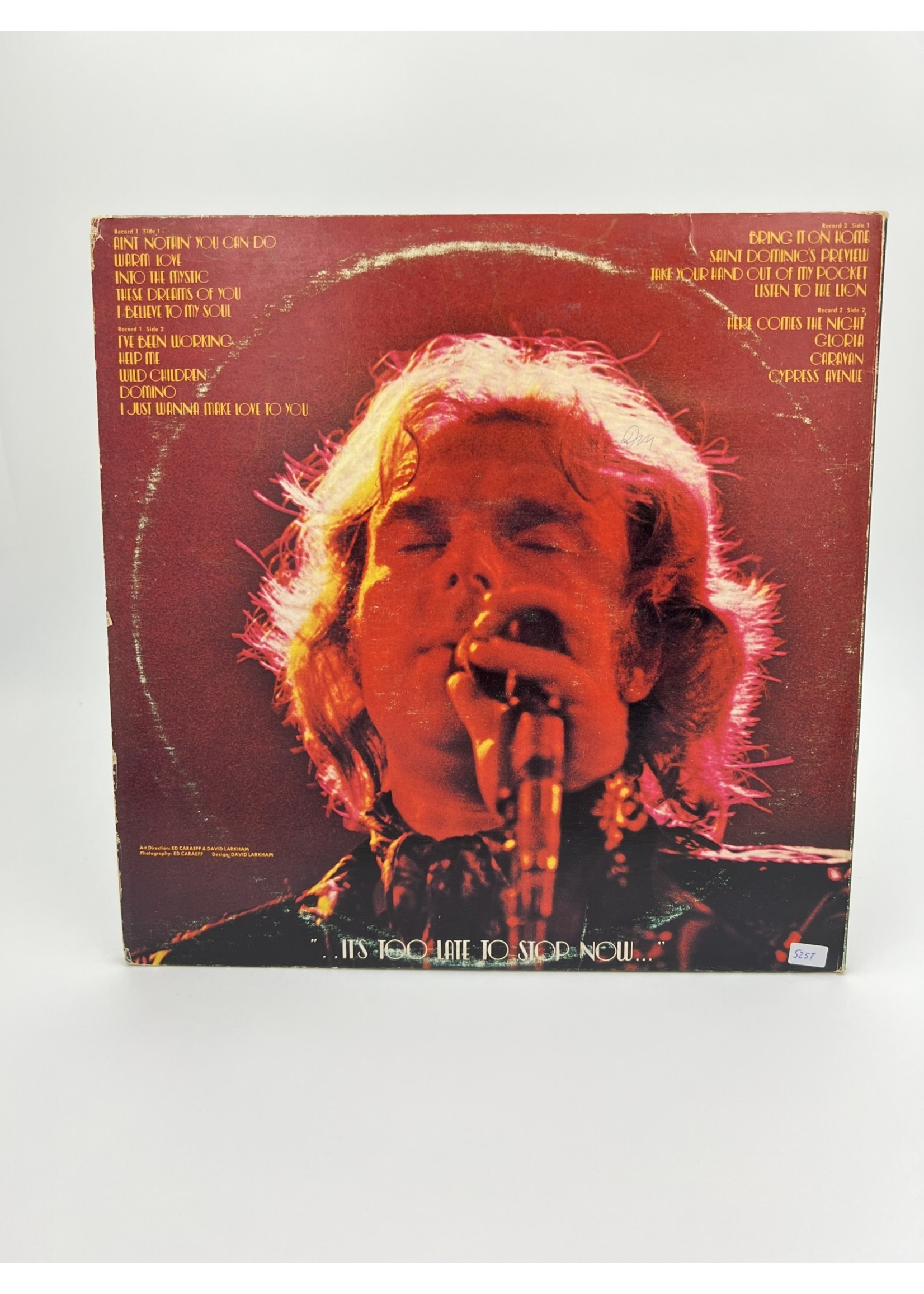 LP Van Morrison Its Too Late To Stop Now LP 2 RECORD