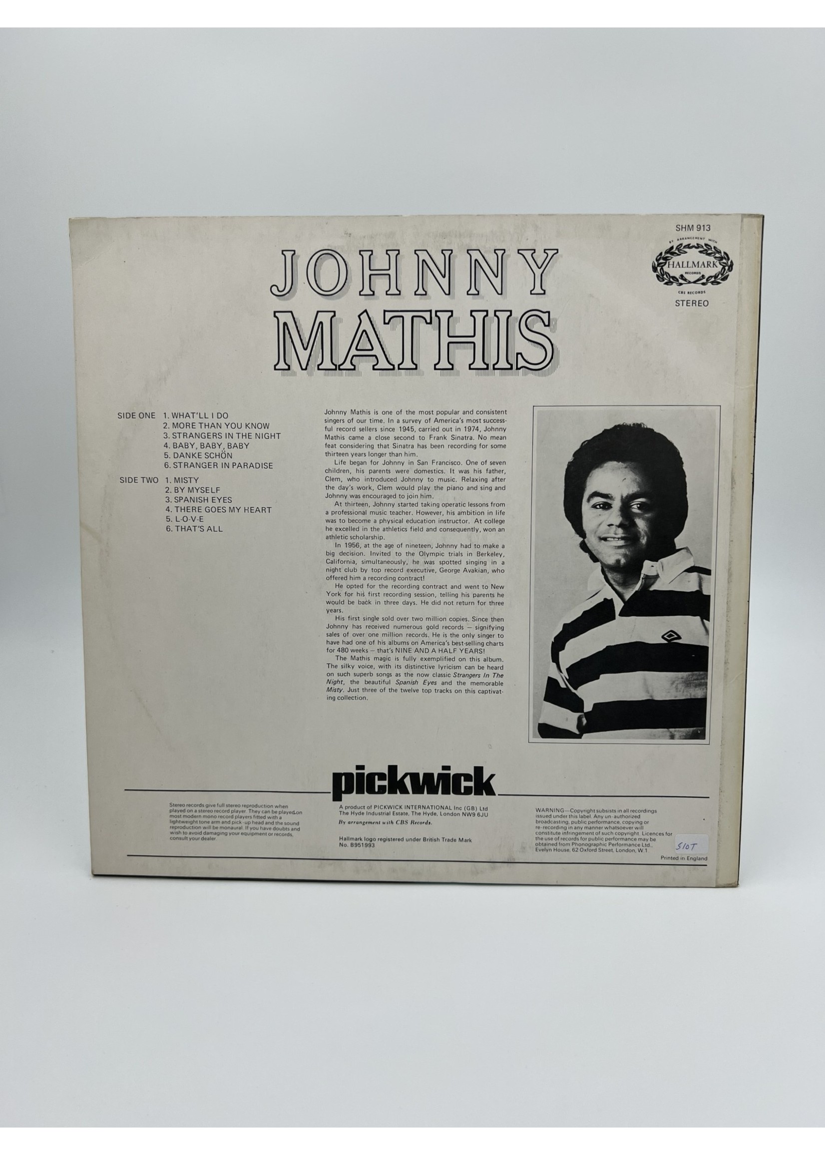 LP Johnny Mathis Misty LP RECORD