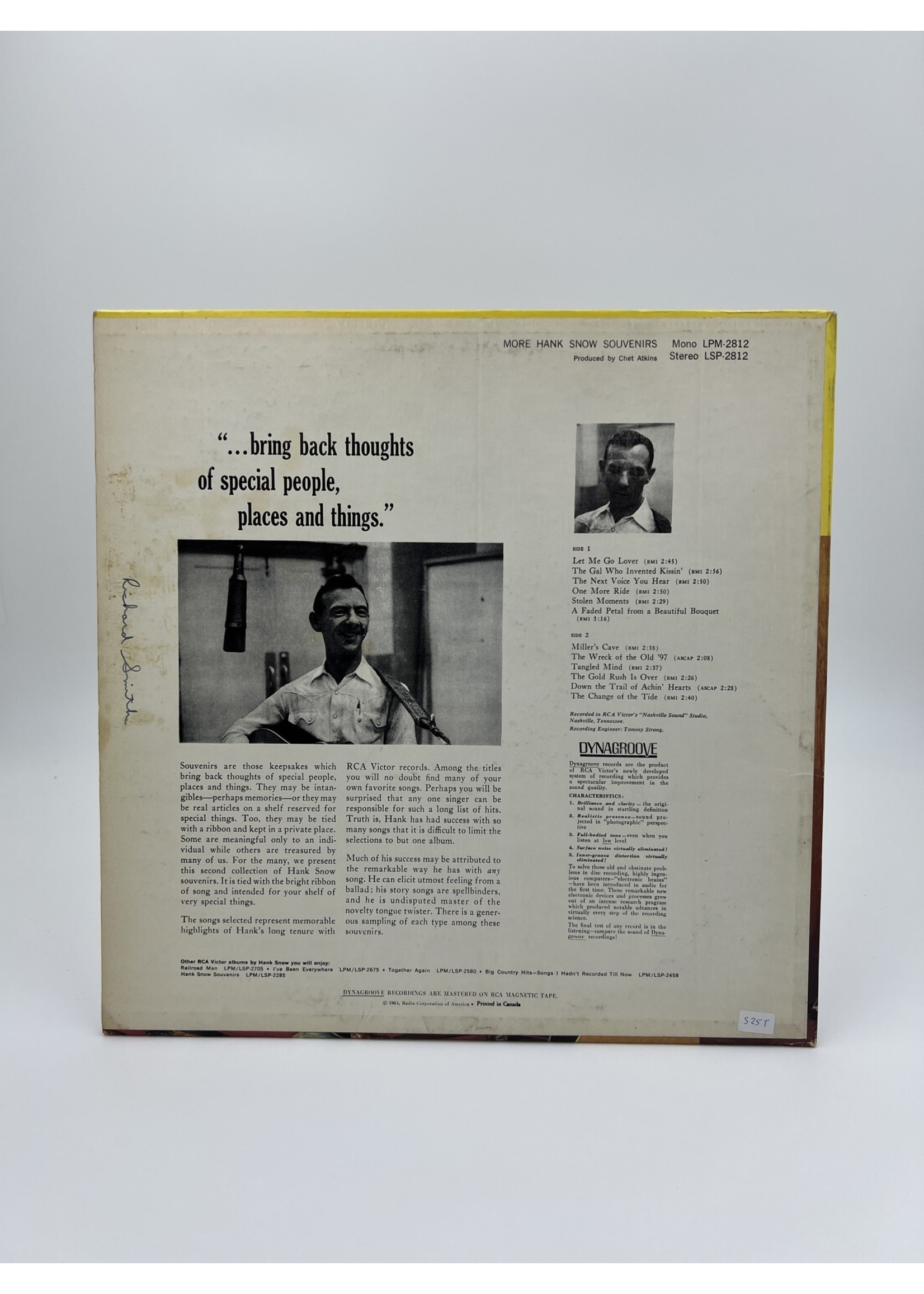 LP More Hank Snow Souvenirs LP RECORD