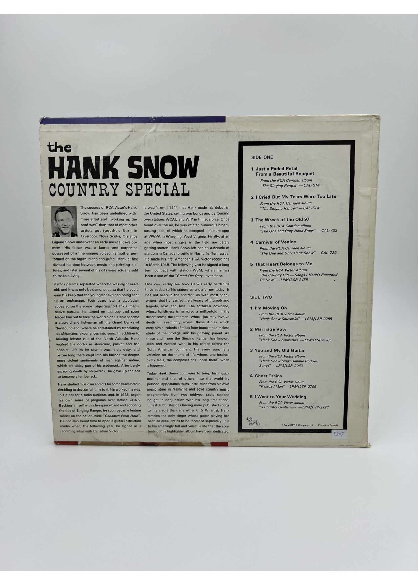LP The Hank Snow Country Special LP RECORD