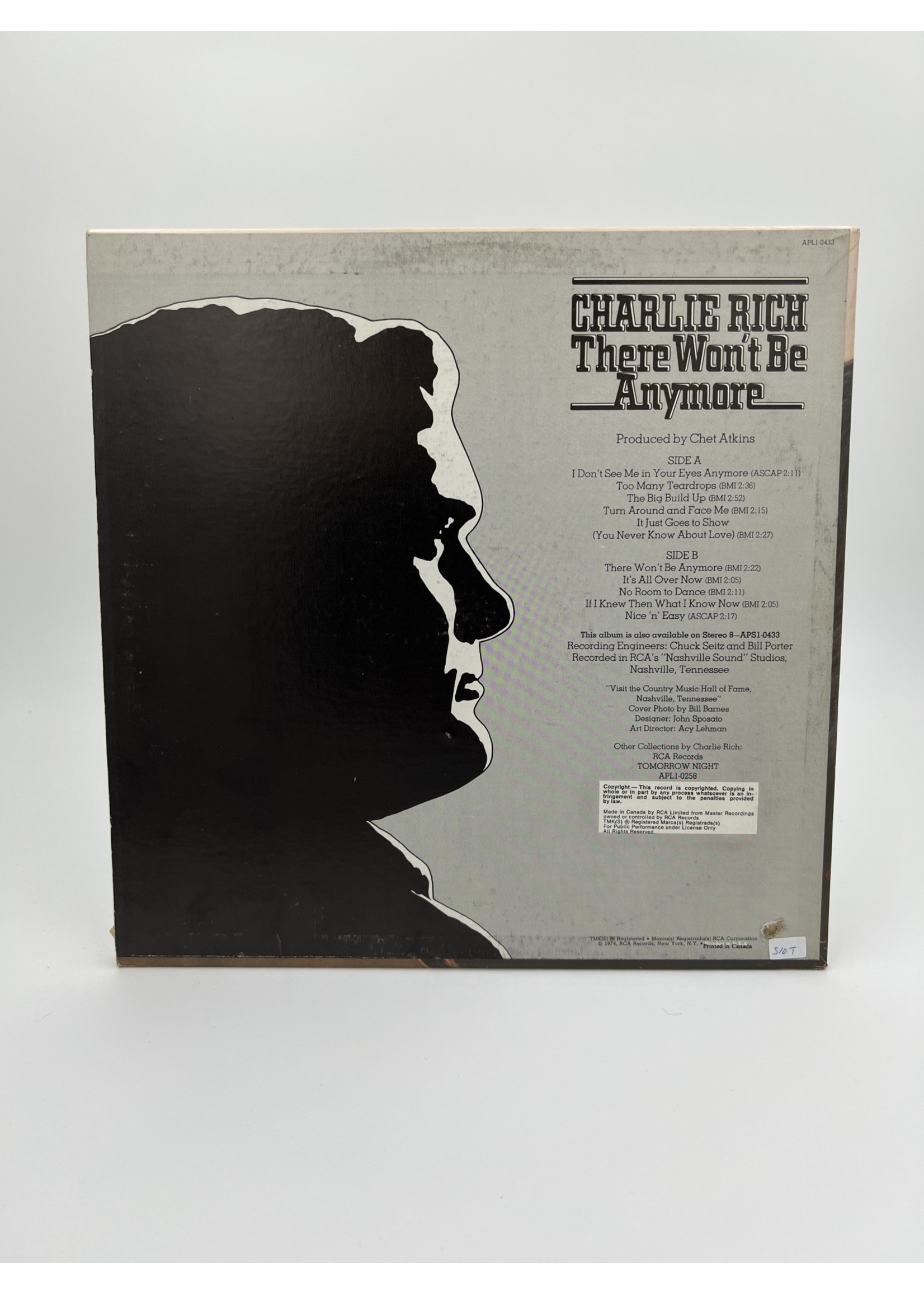 LP Charlie Rich There Wont Be Anymore LP RECORD