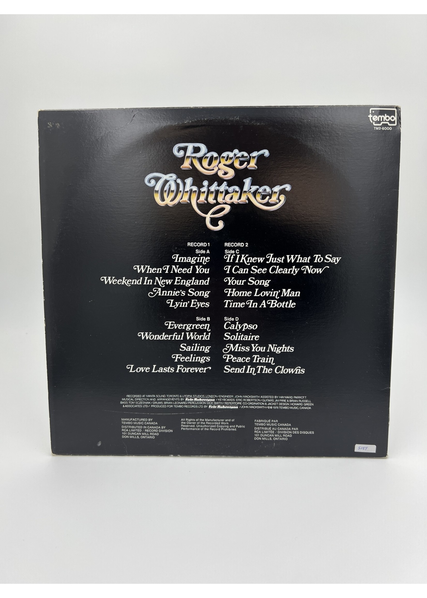 LP Roger Whittaker Imagine LP 2 RECORD