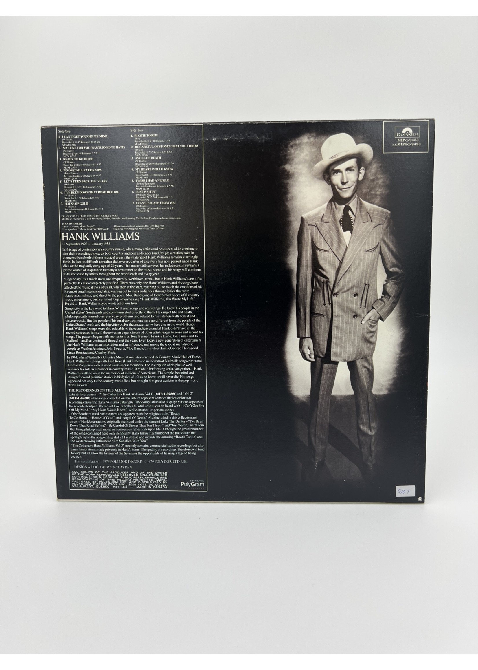 LP Hank Williams Volume 3 The Collectors LP RECORD