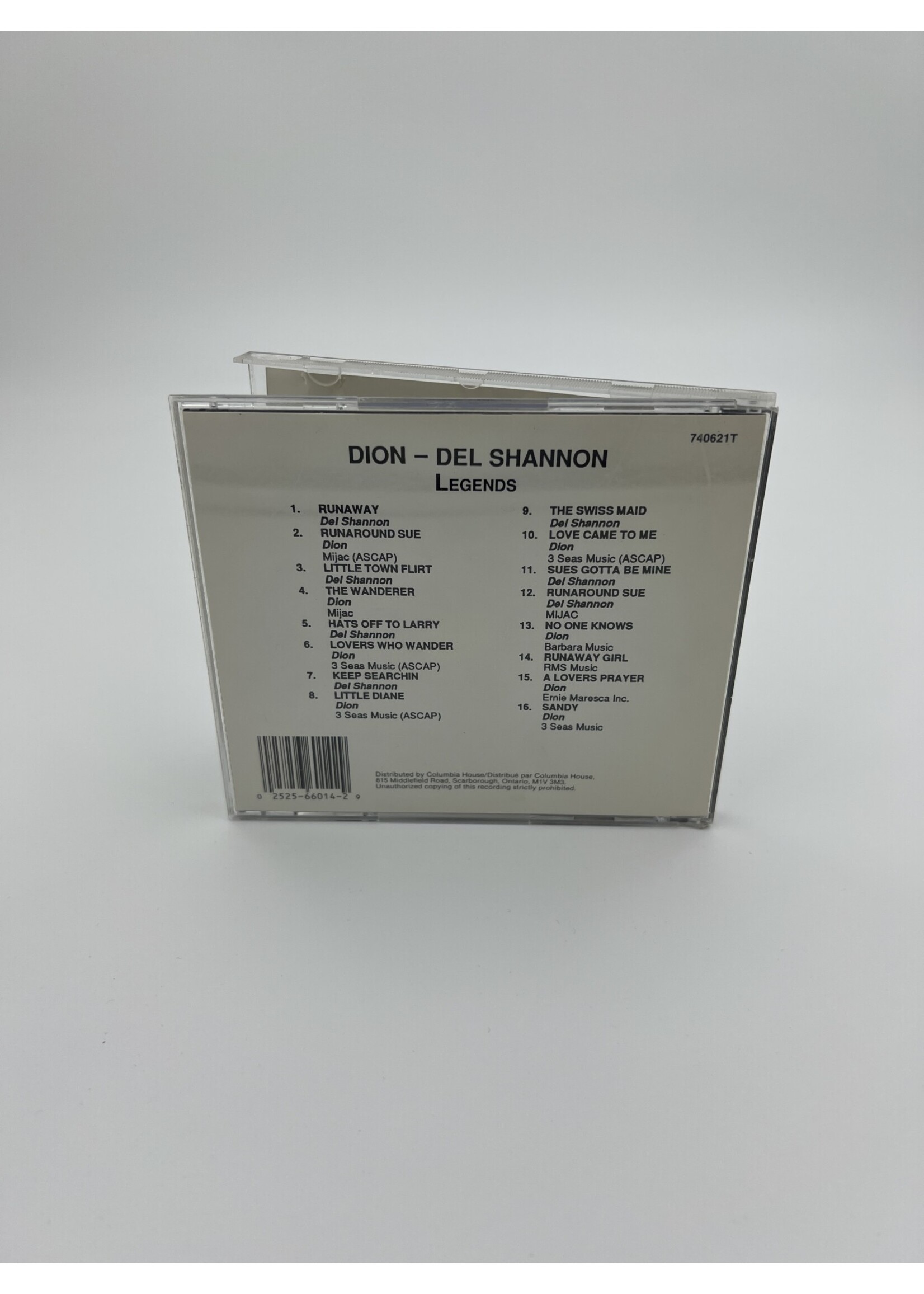 CD Dion Dimucci And Del Shannon Legends CD