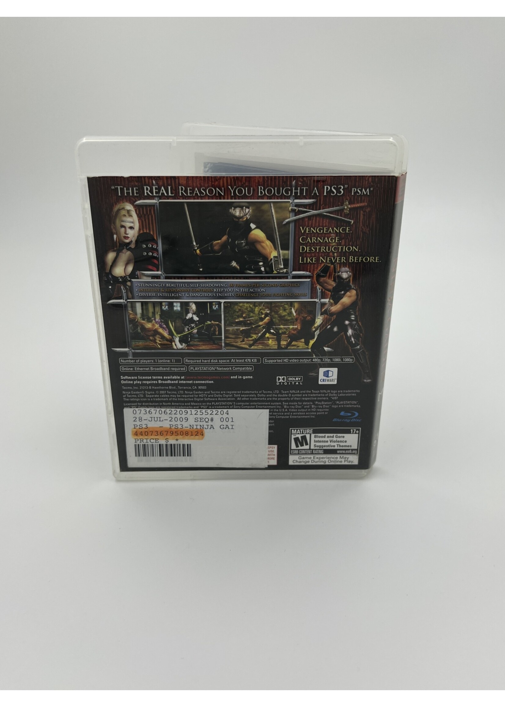 Sony Ninja Gaiden Sigma PS3