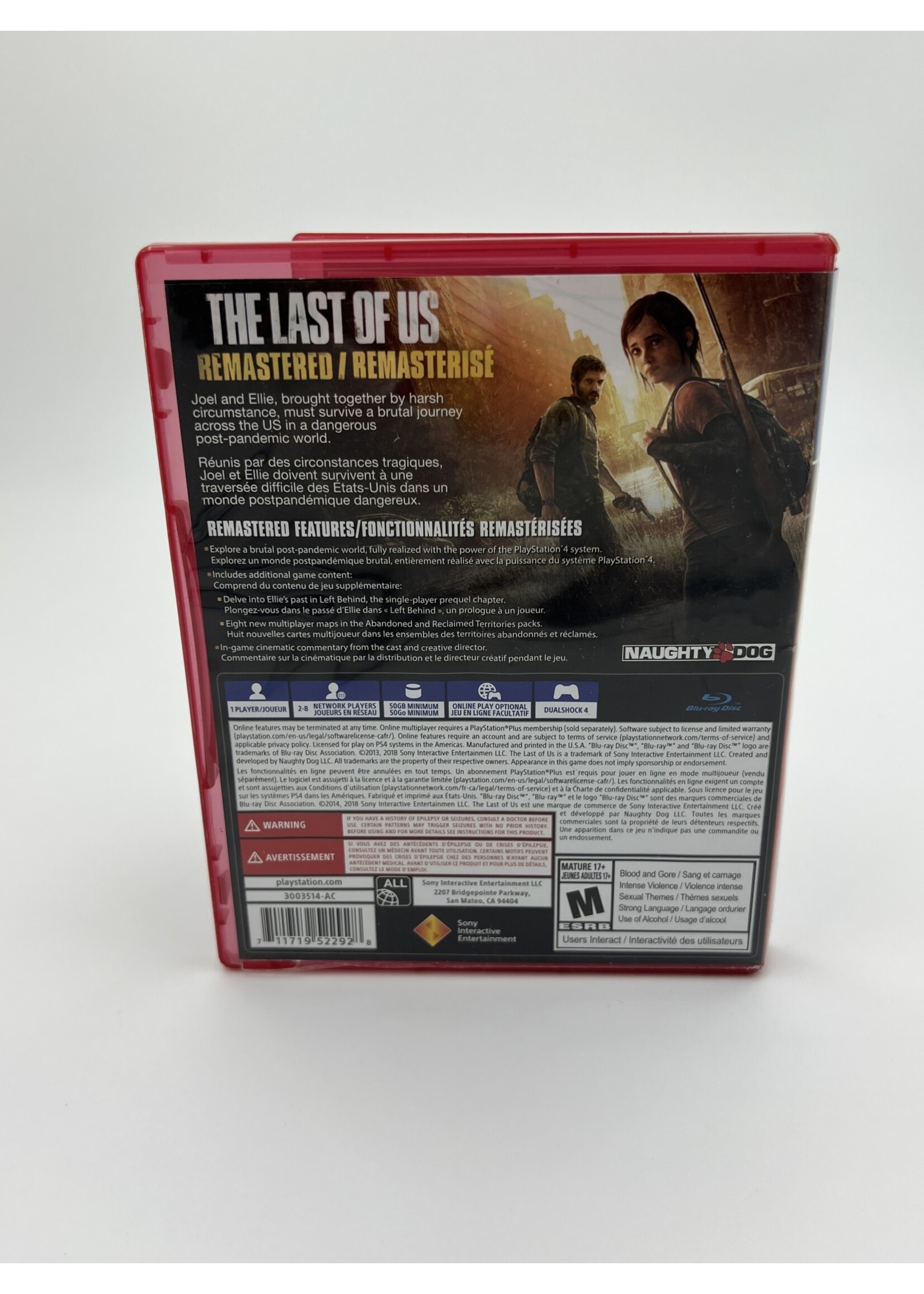 Sony   The Last of Us Remastered PS4