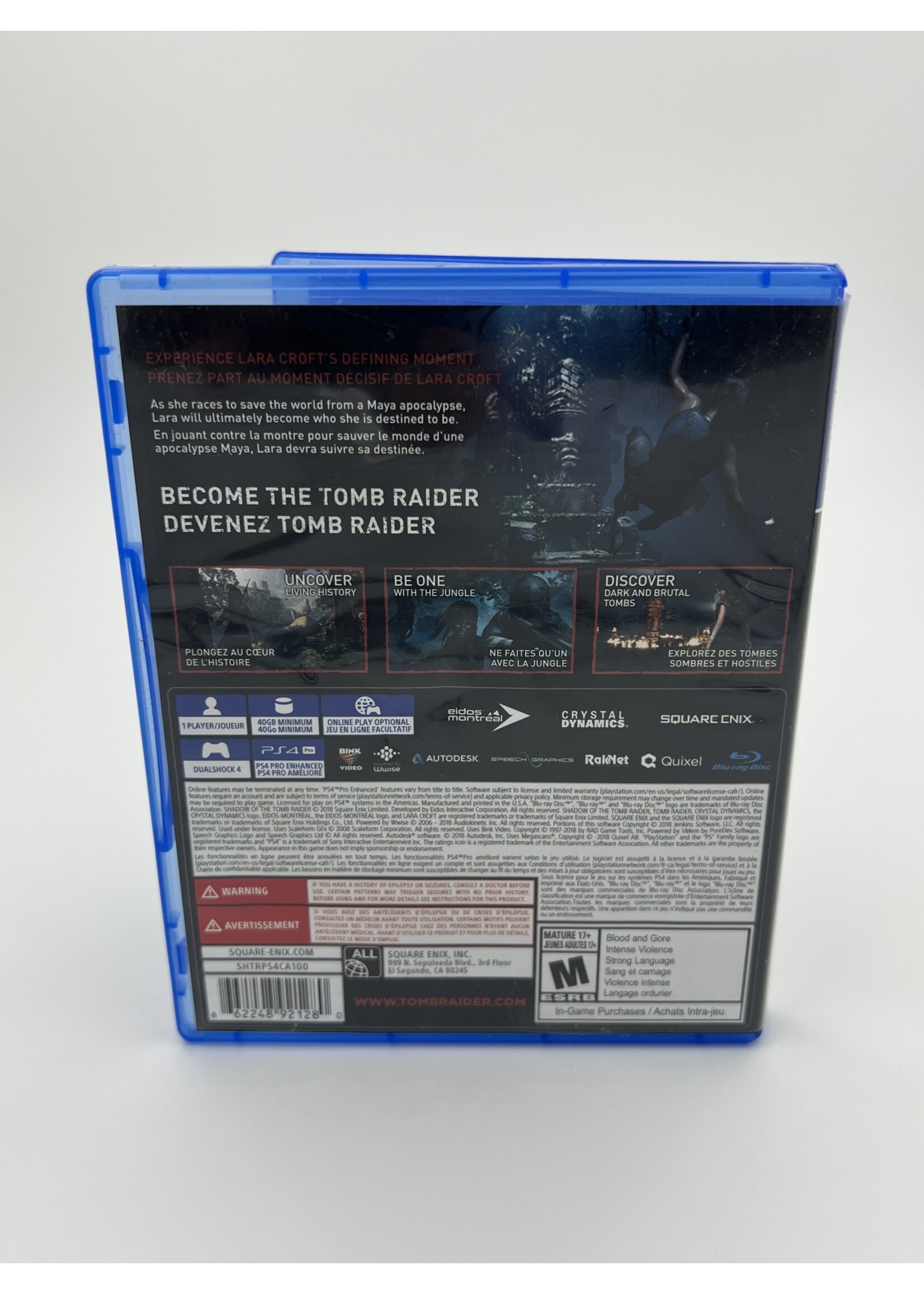 Sony Shadow Of The Tomb Raider PS4