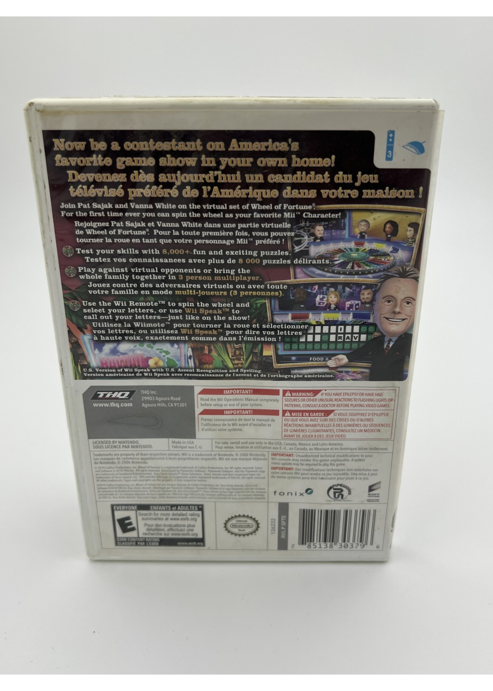 Nintendo Wheel Of Fortune Wii