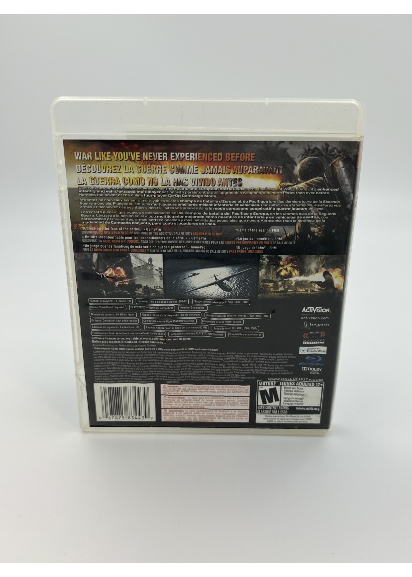 Sony Call Of Duty World At War PS3