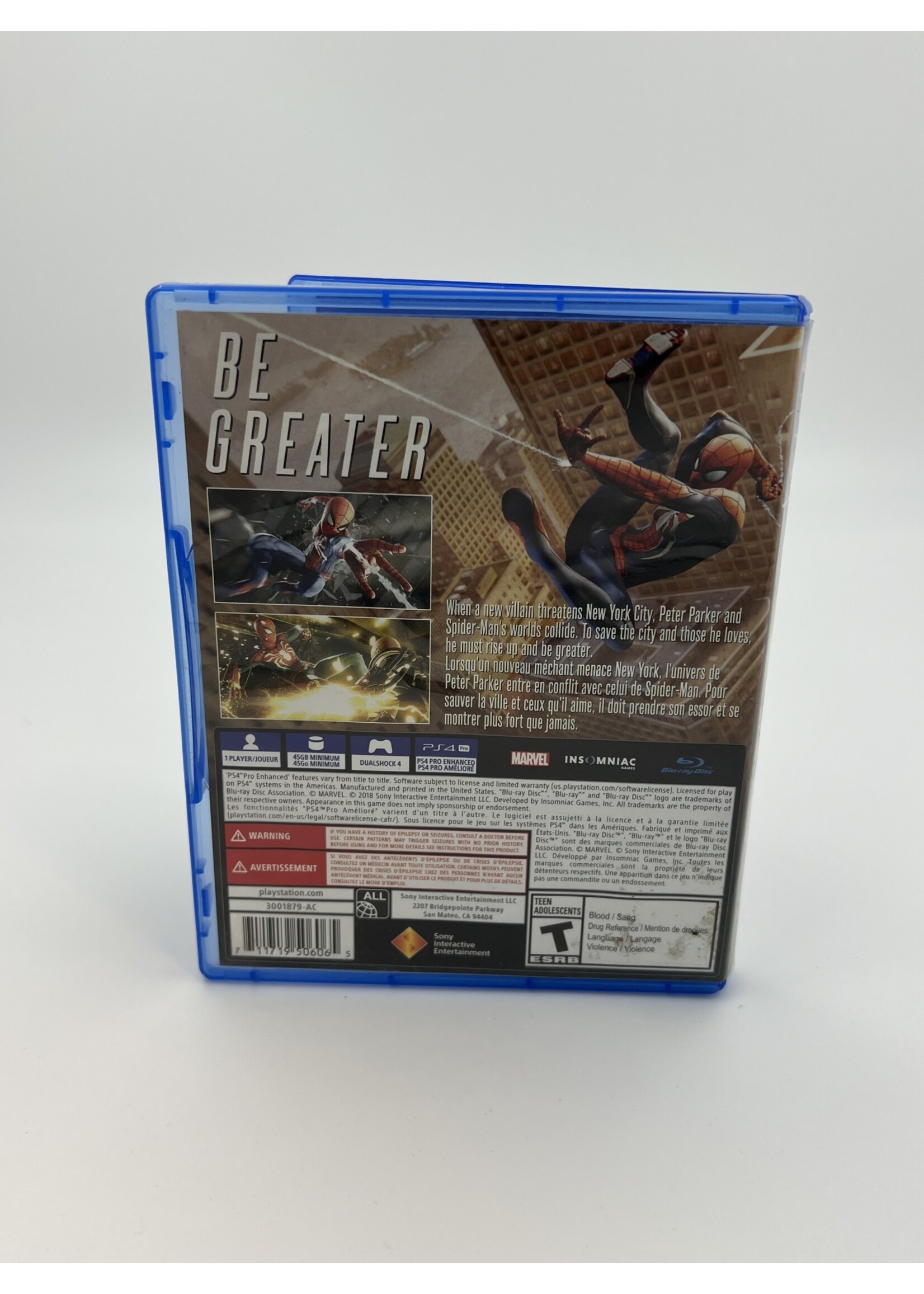 Sony Marvel Spiderman PS4