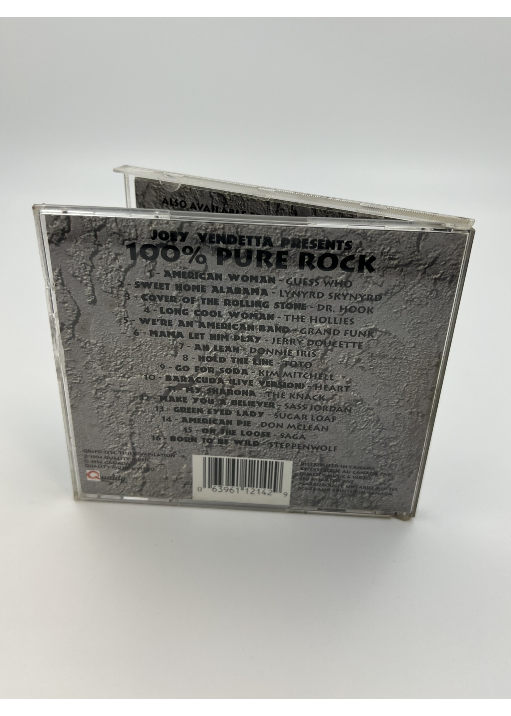 CD Joey Vendetta Presents 100% Pure Rock Various Artists CD